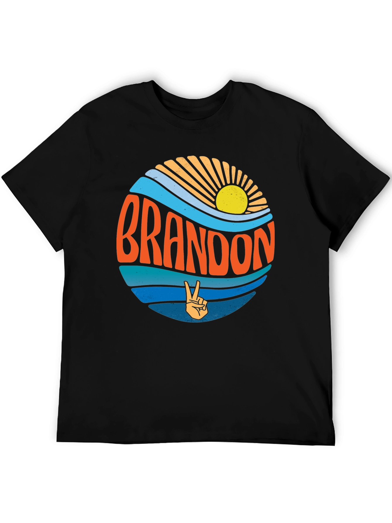 Retro Brandon Peace Sign Graphic Tee