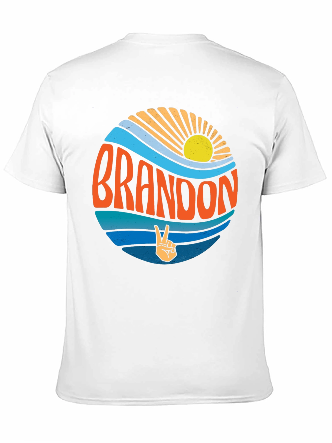 Retro Brandon Peace Sign Graphic Tee
