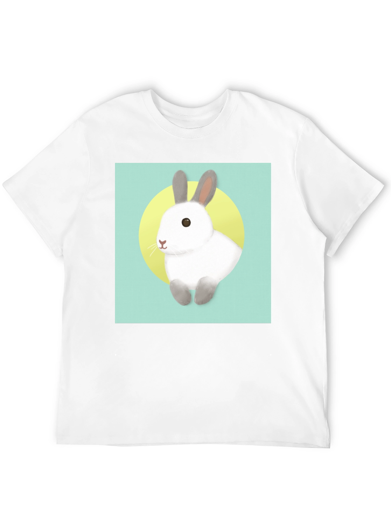 Cute Rabbit Graphic T-Shirt - Black