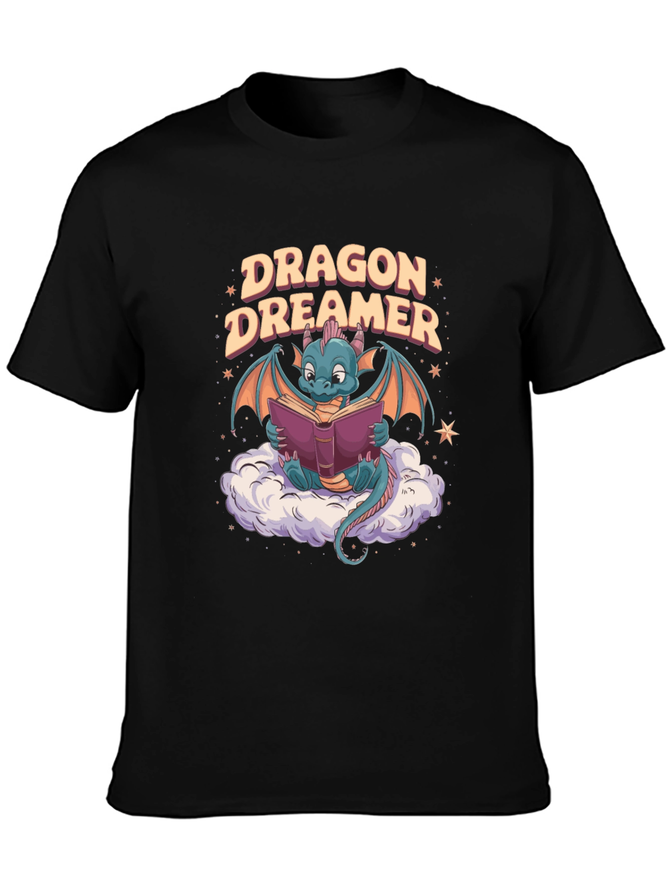Dragon Dreamer Graphic Tee - Fantasy Bookworm T-Shirt