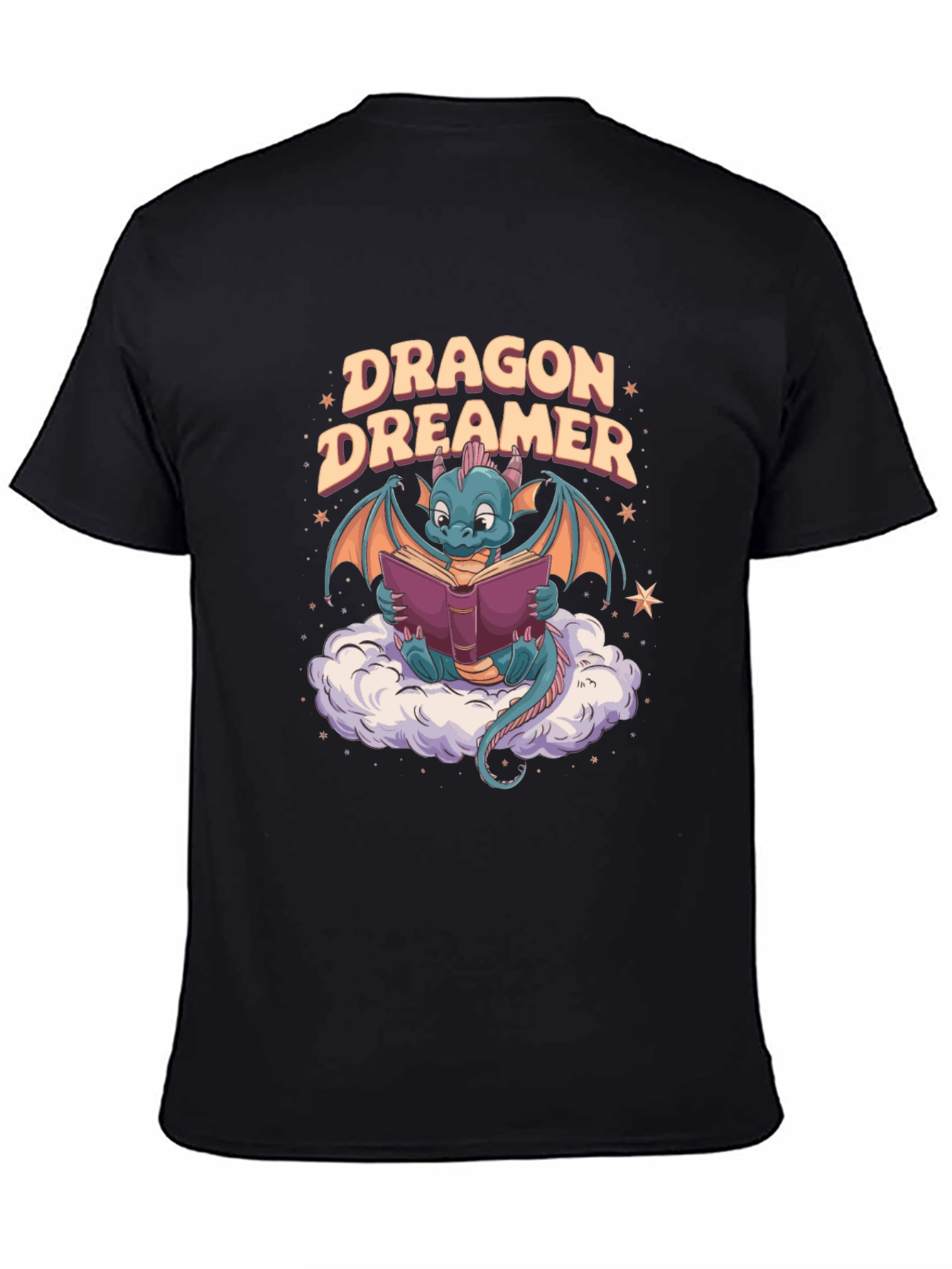 Dragon Dreamer Graphic Tee - Fantasy Bookworm T-Shirt