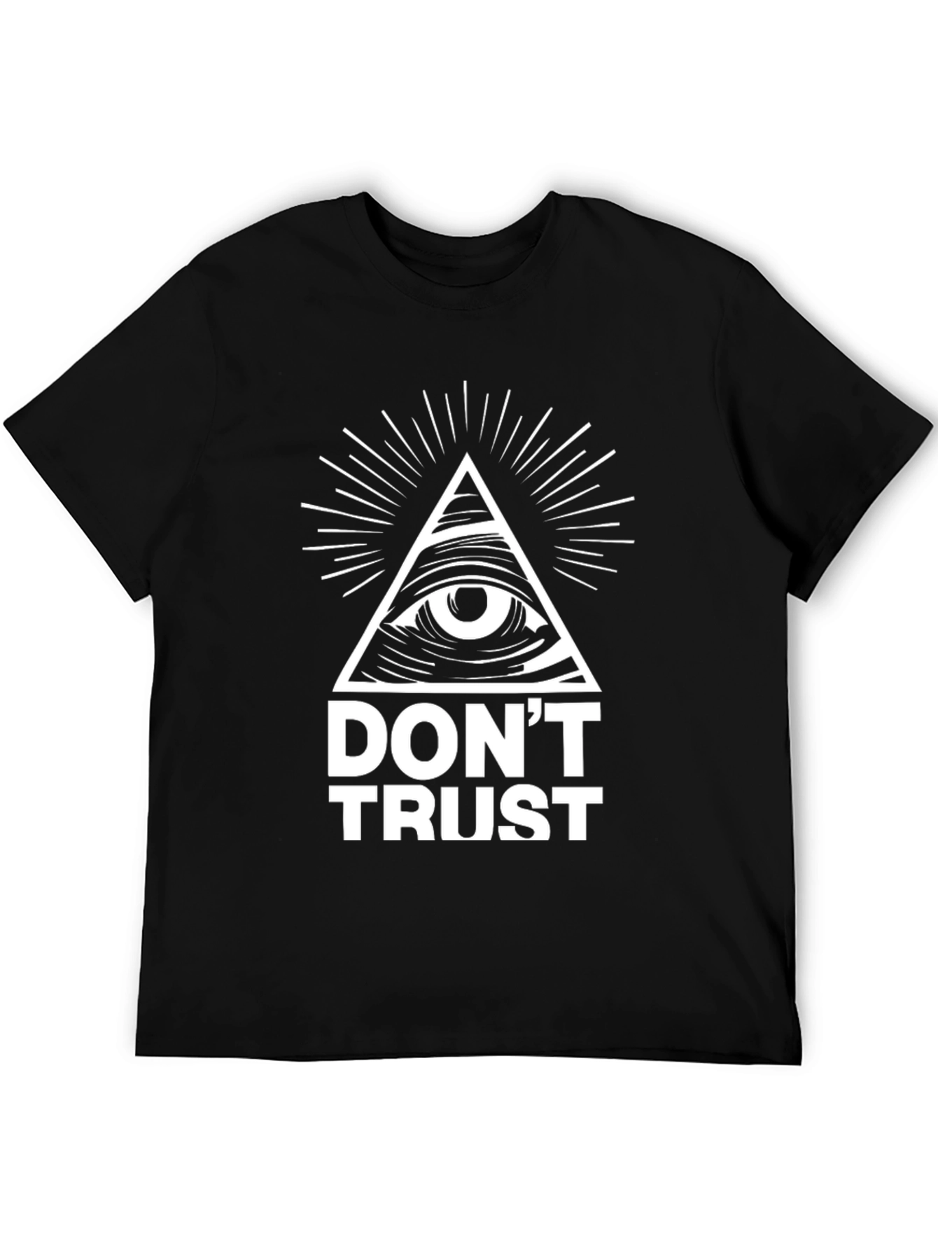 Dont Trust Illuminati All Seeing Eye Graphic T-Shirt