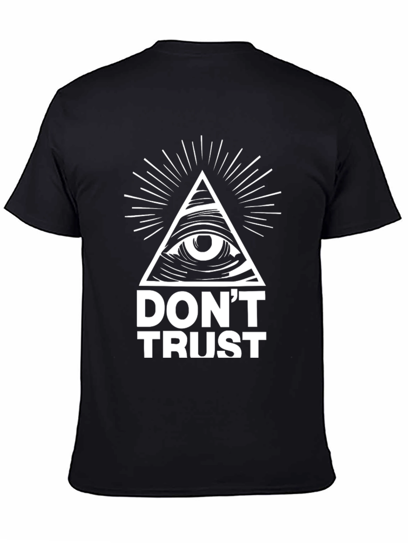 Dont Trust Illuminati All Seeing Eye Graphic T-Shirt