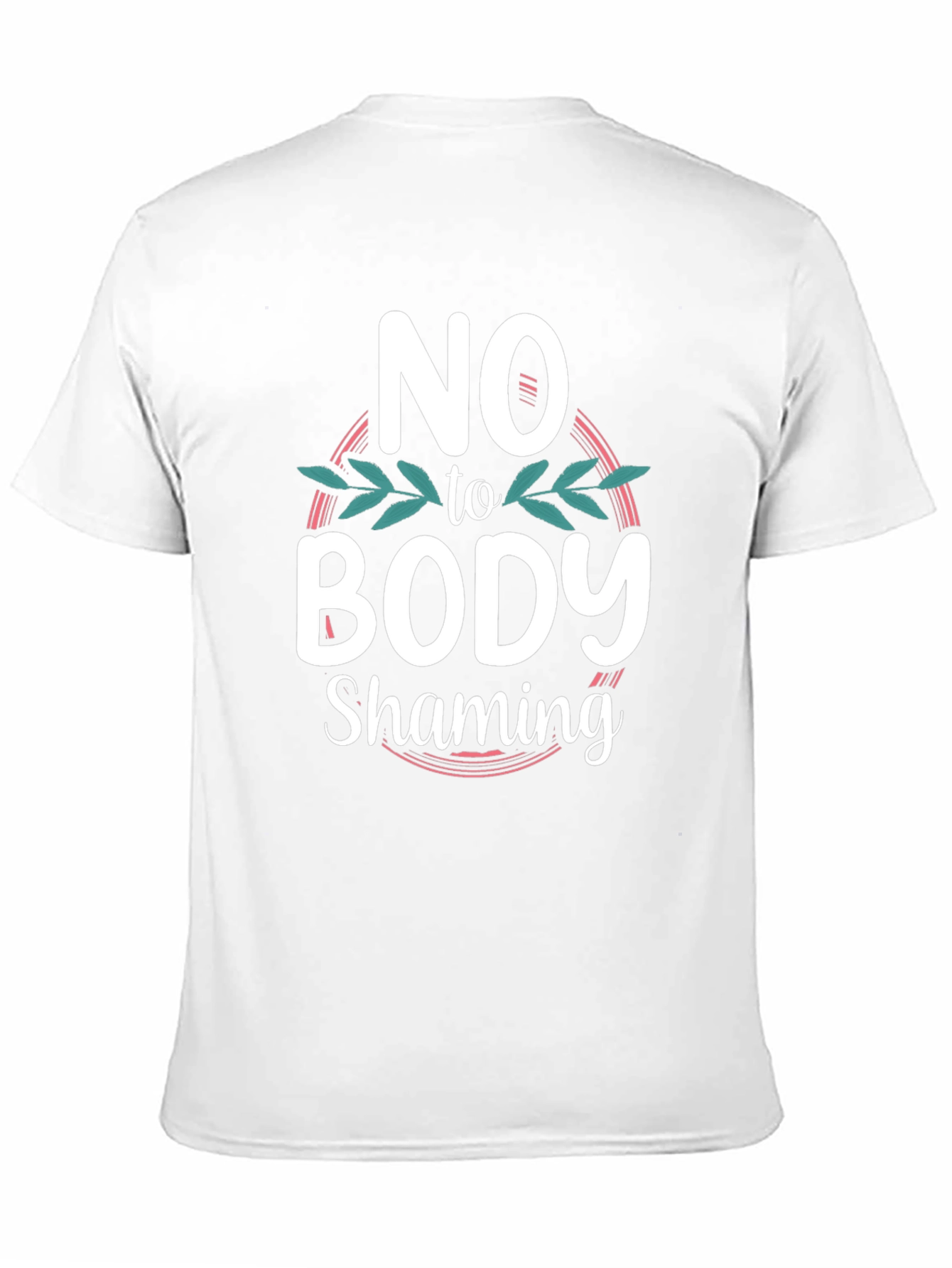 No to Body Shaming Black Graphic T-Shirt