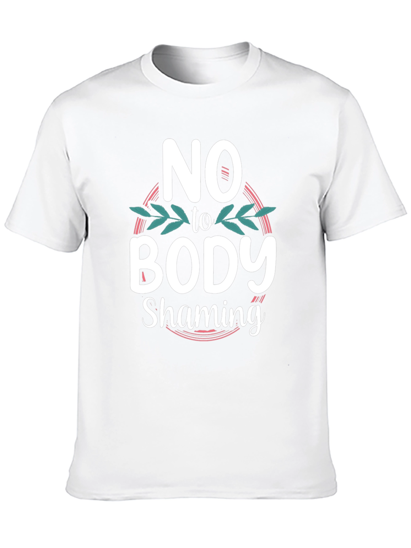 No to Body Shaming Black Graphic T-Shirt