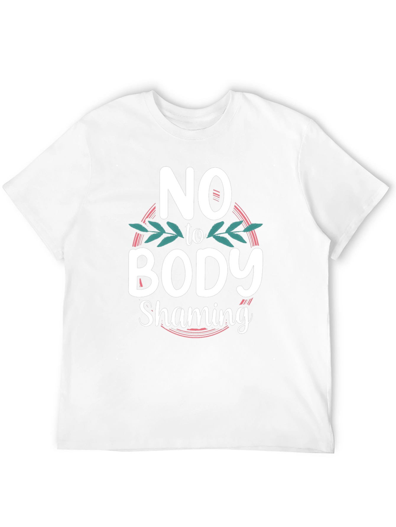 No to Body Shaming Black Graphic T-Shirt