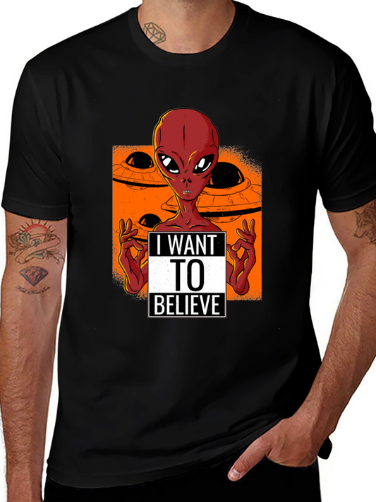 I Want to Believe Alien UFO T-Shirt