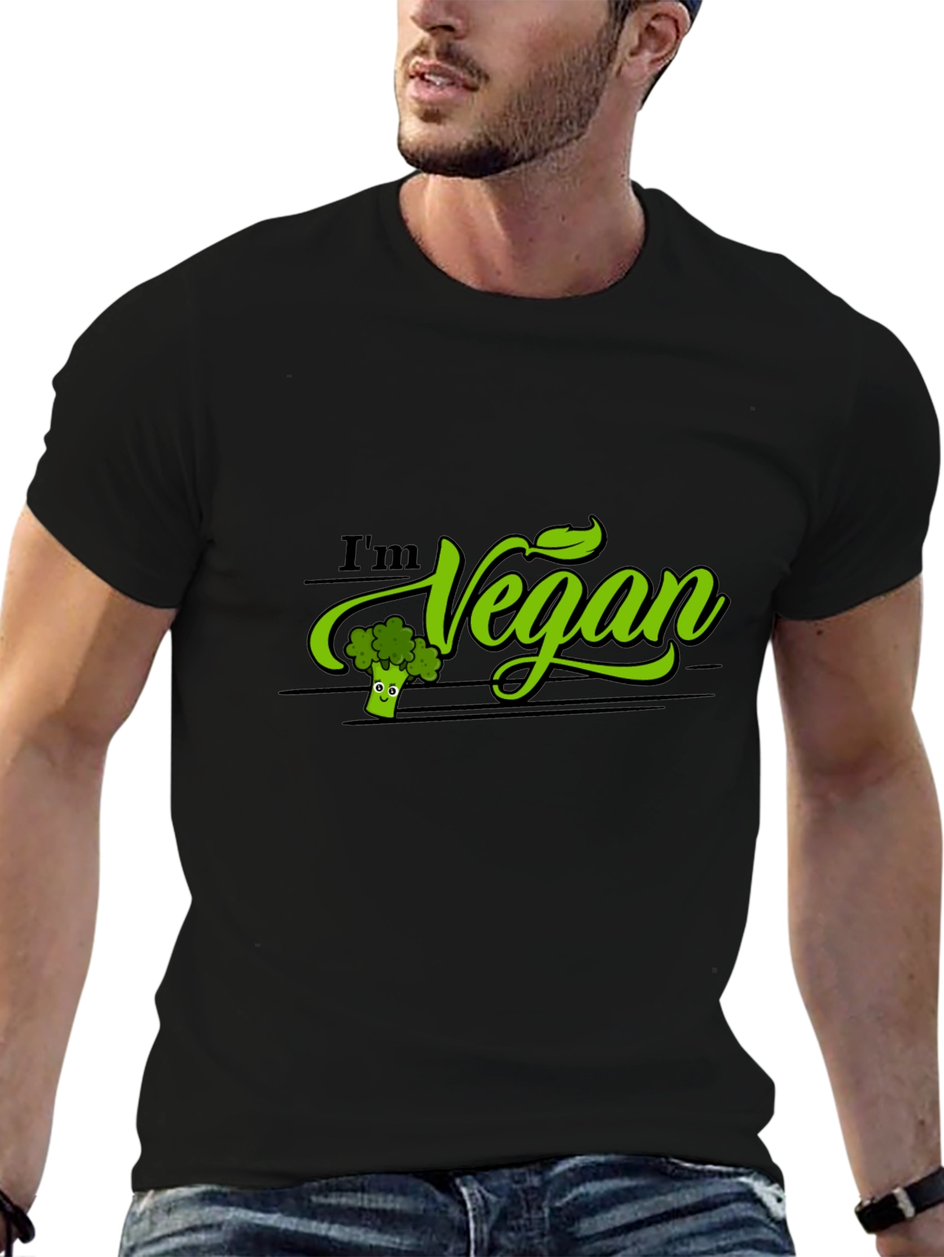 Im Vegan T-Shirt - Cute Broccoli Graphic Tee