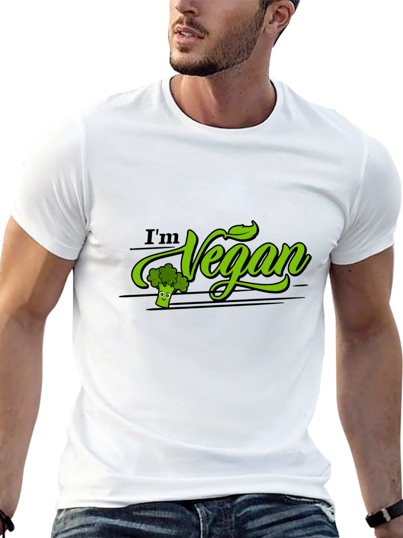Im Vegan T-Shirt - Cute Broccoli Graphic Tee