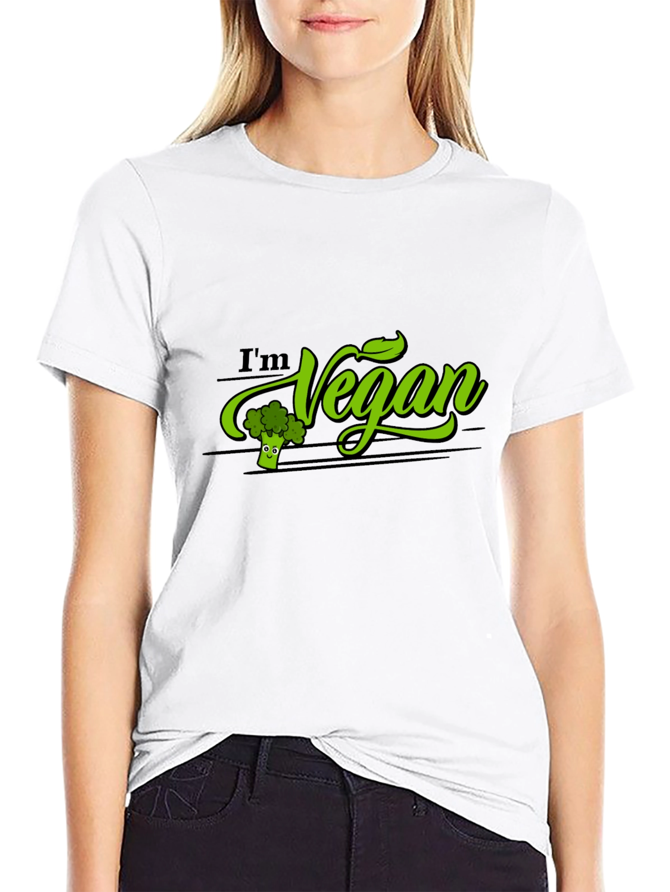 Im Vegan T-Shirt - Cute Broccoli Graphic Tee
