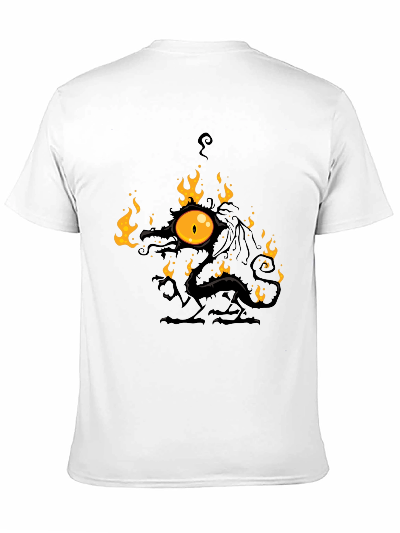 Fiery Eye Dragon Black T-Shirt