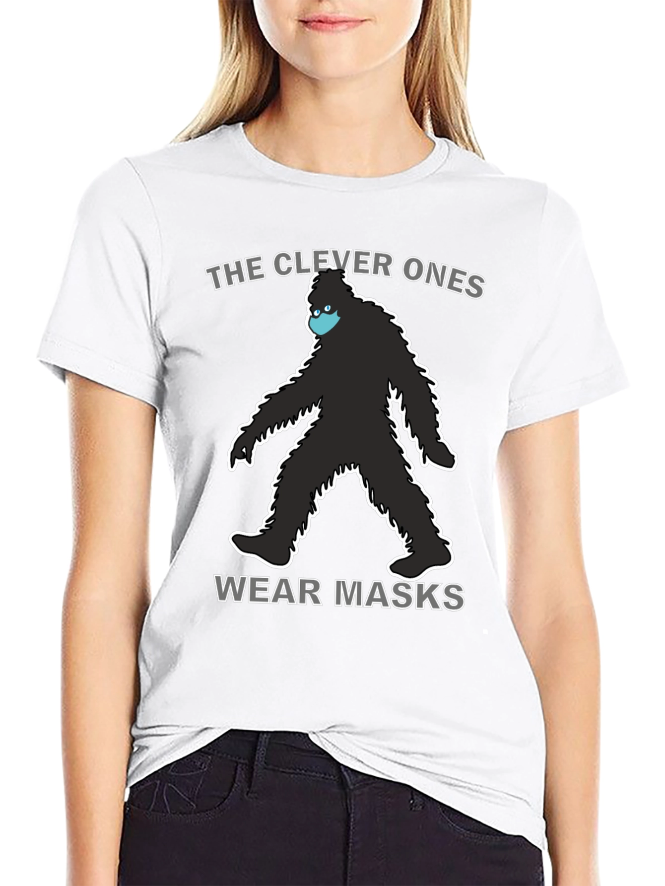 Clever Ones Wear Masks Bigfoot T-Shirt