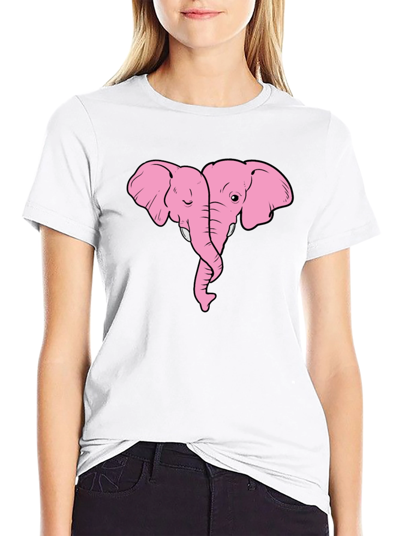 Pink Elephant Love T-Shirt