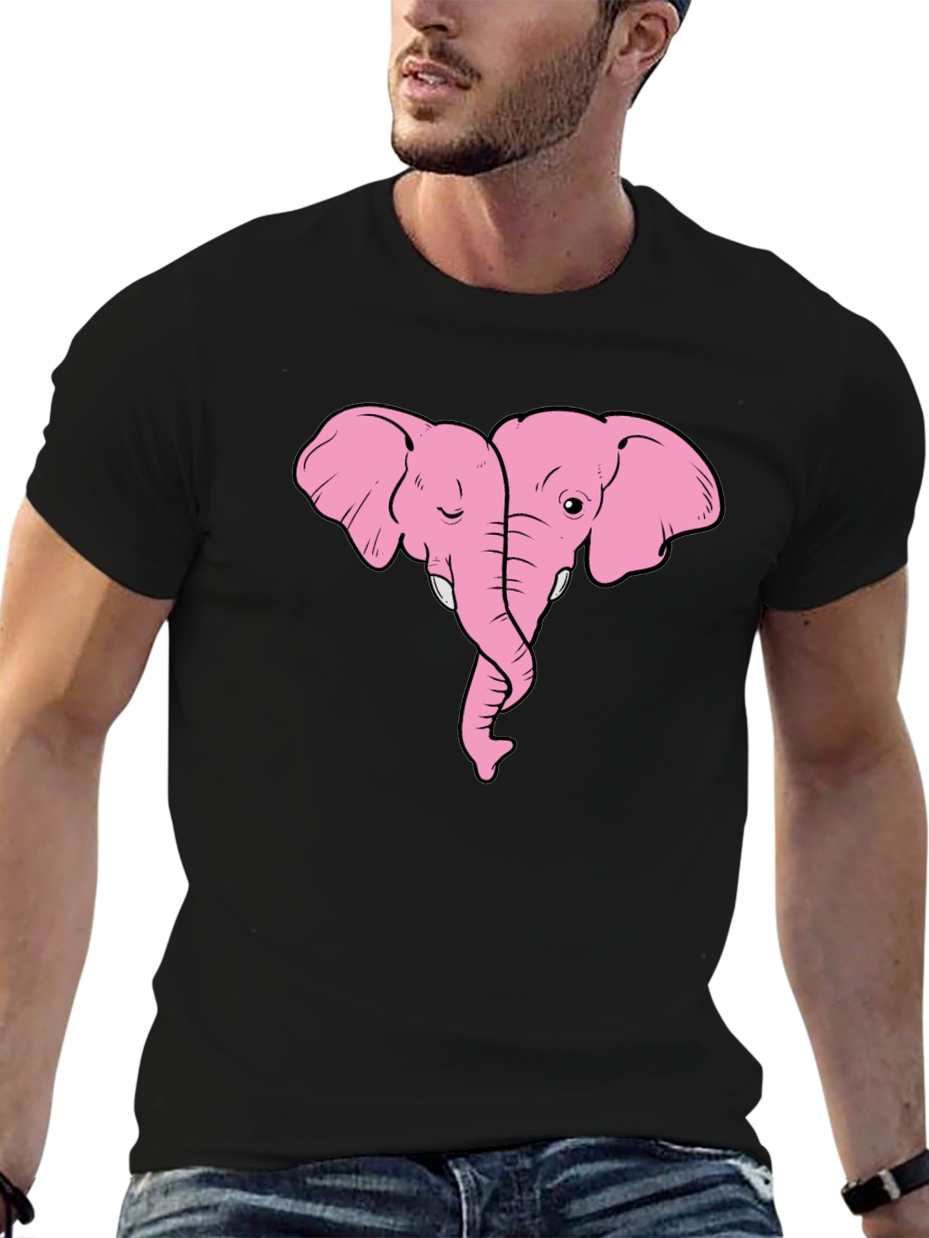 Pink Elephant Love T-Shirt