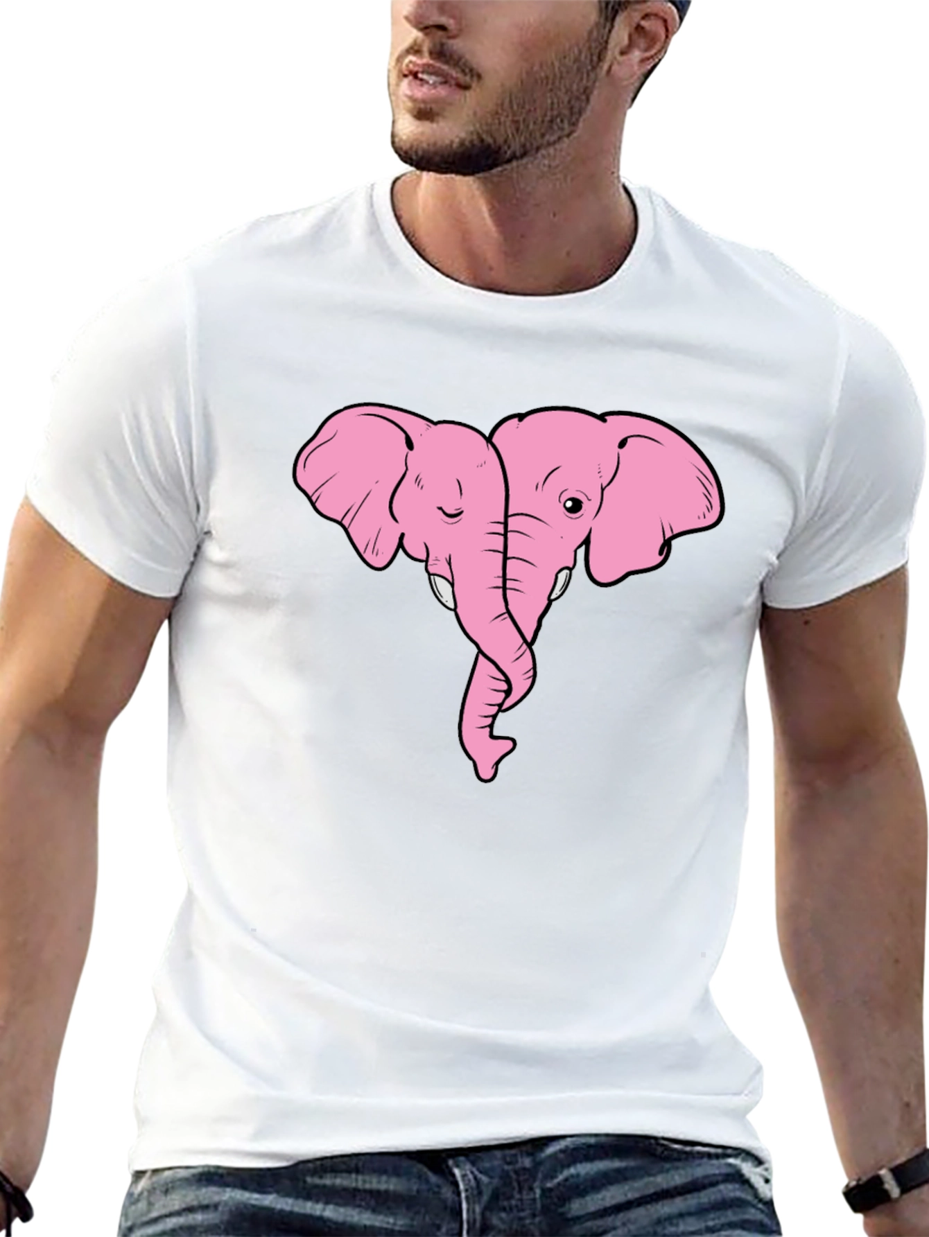 Pink Elephant Love T-Shirt