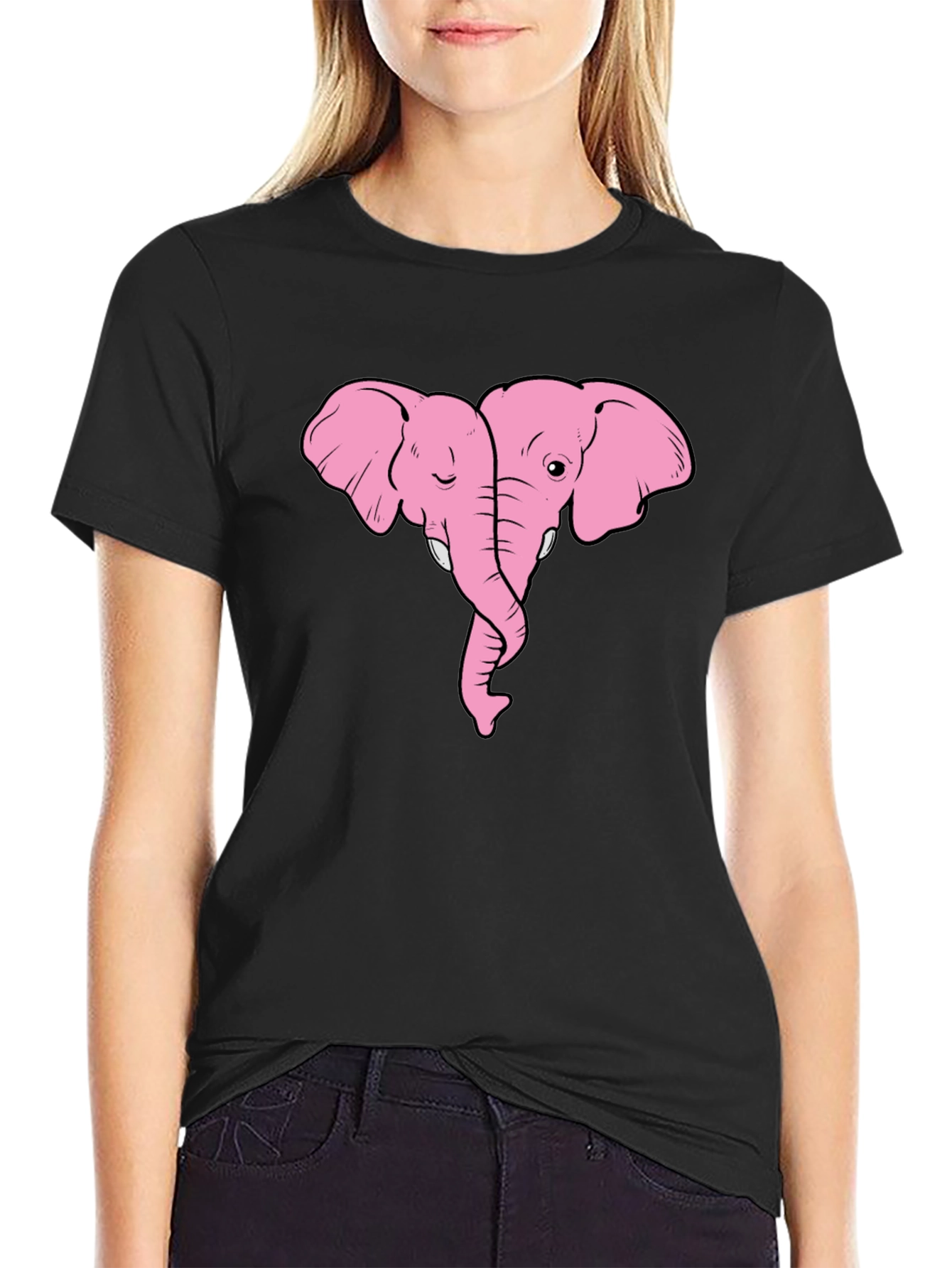 Pink Elephant Love T-Shirt