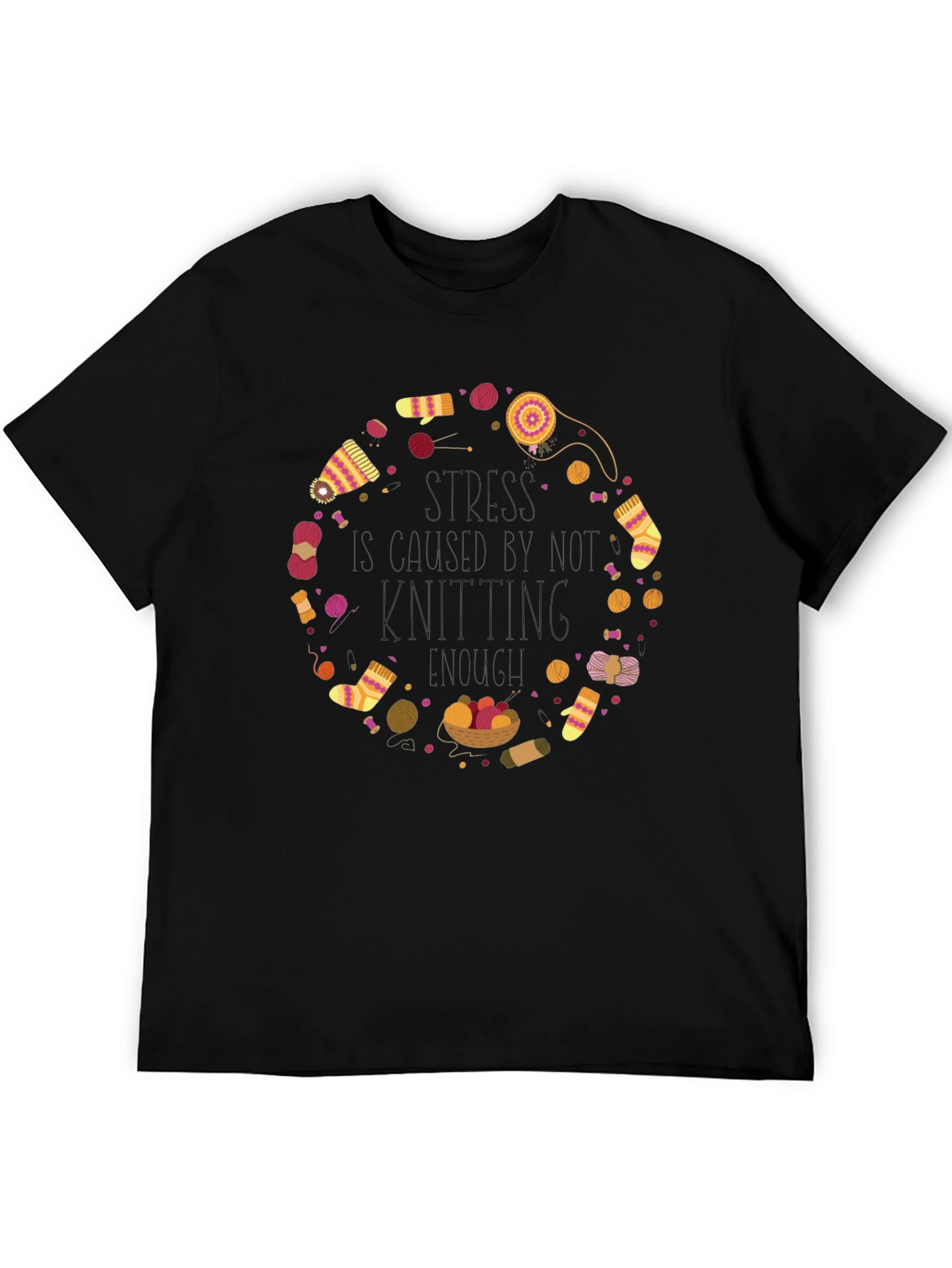 Knitting Circle Graphic Tee - Cozy Crafting Shirt