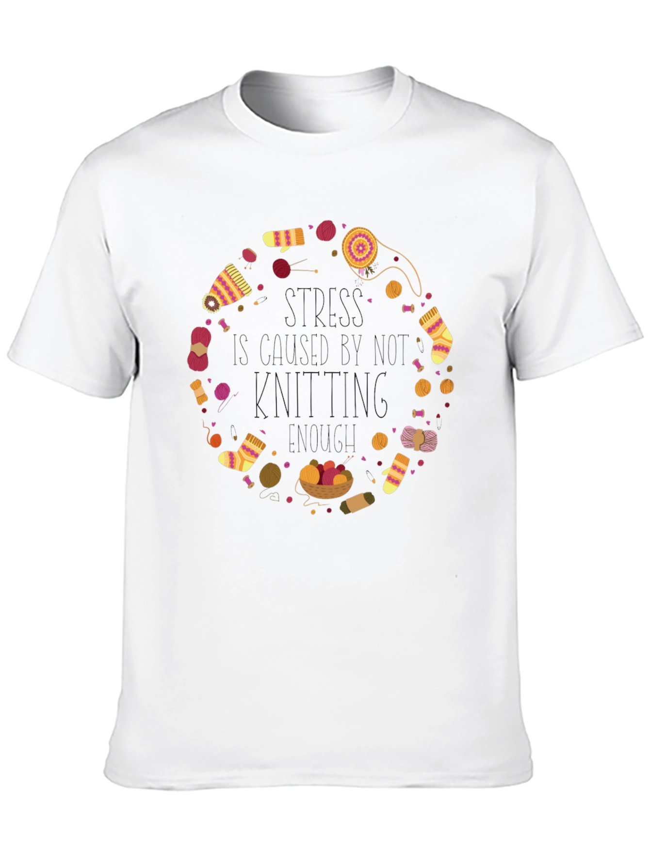 Knitting Circle Graphic Tee - Cozy Crafting Shirt
