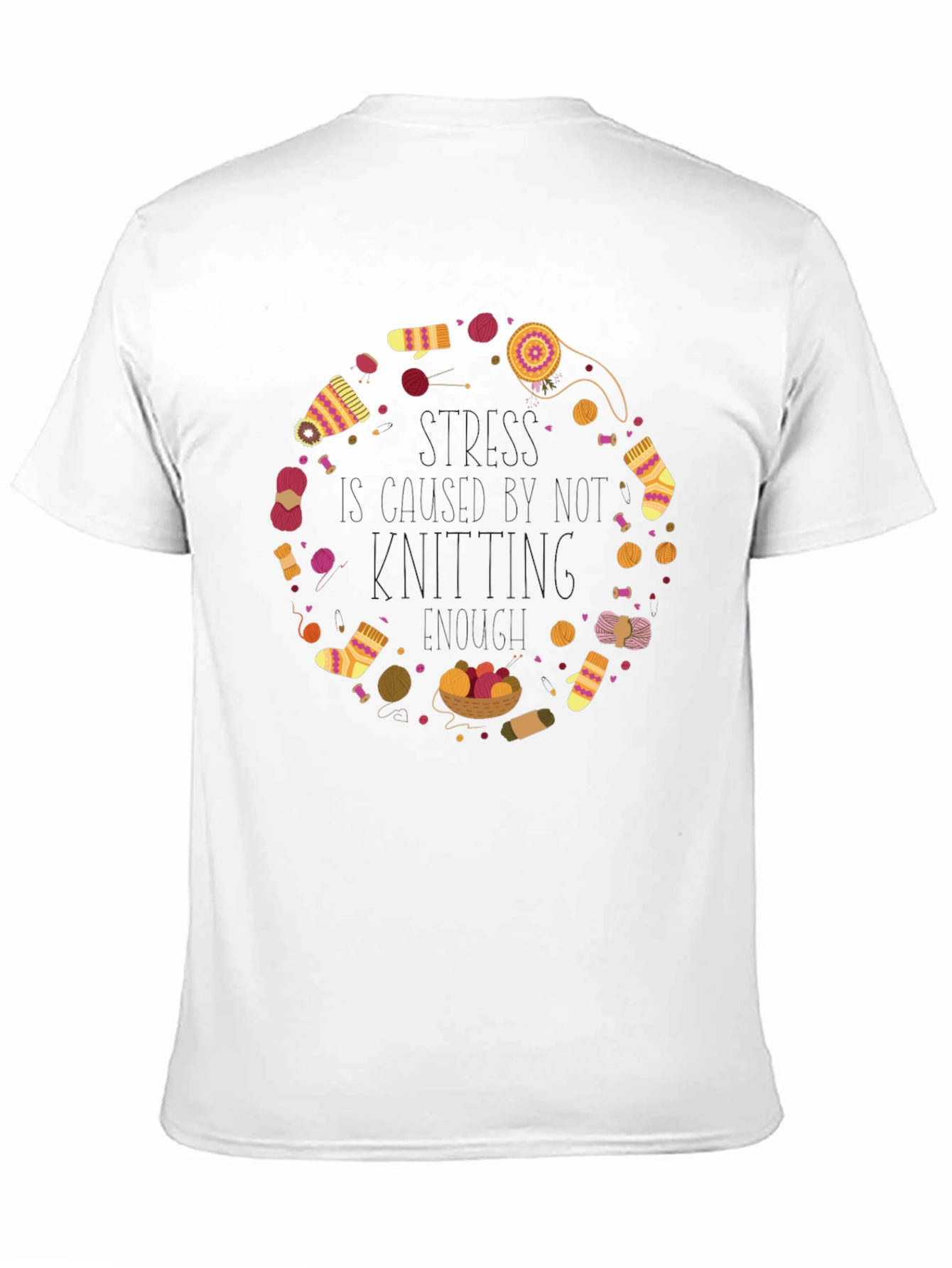 Knitting Circle Graphic Tee - Cozy Crafting Shirt