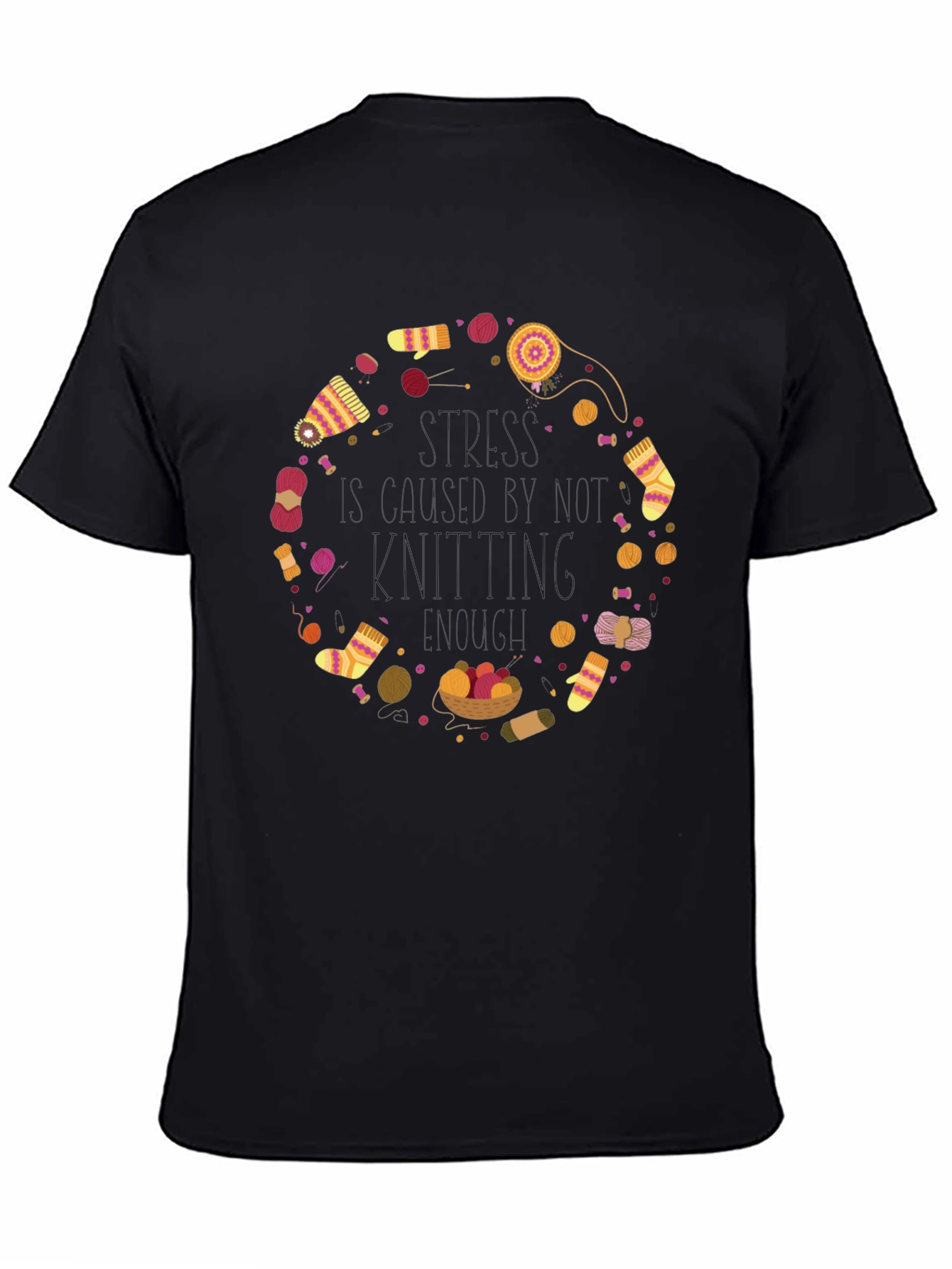 Knitting Circle Graphic Tee - Cozy Crafting Shirt