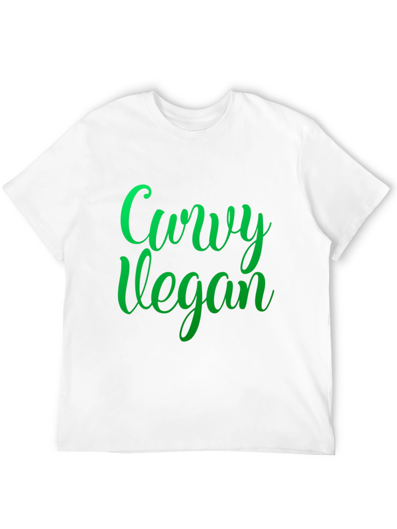 Curvy Vegan Black Graphic Tee
