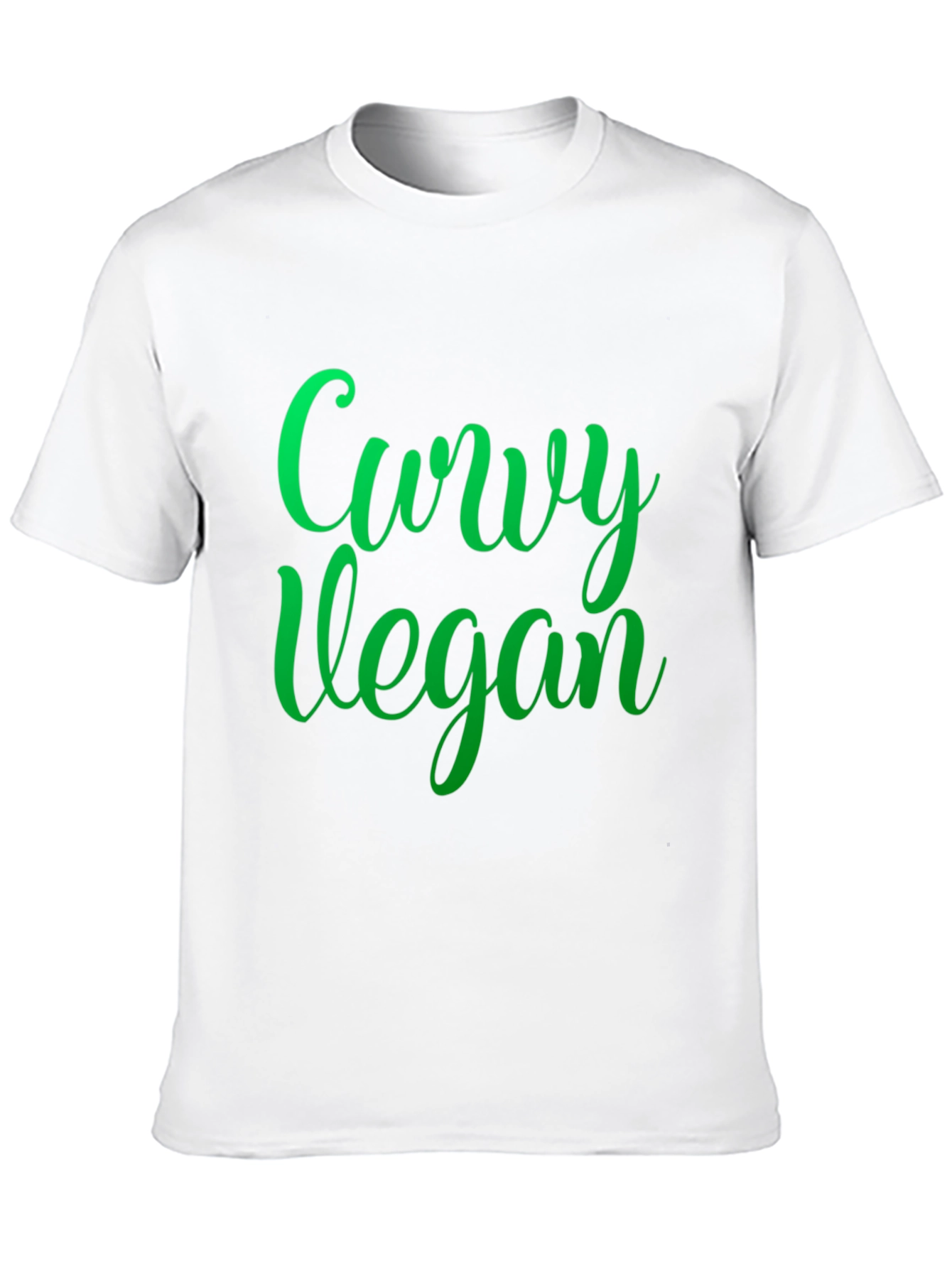 Curvy Vegan Black Graphic Tee