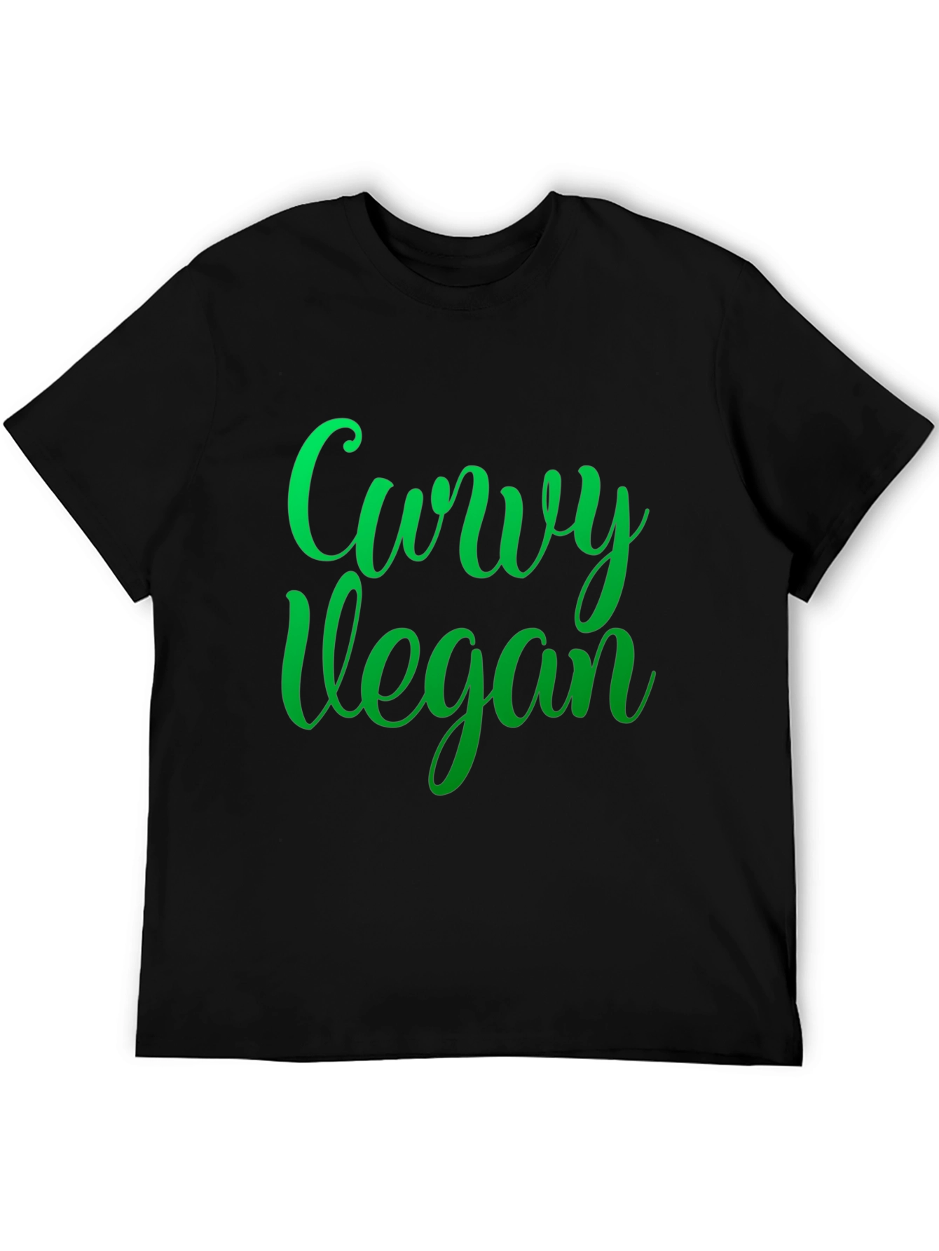 Curvy Vegan Black Graphic Tee