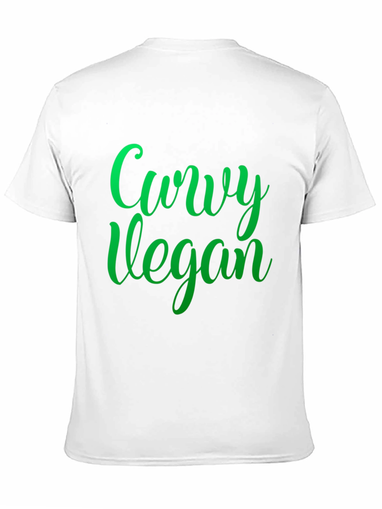Curvy Vegan Black Graphic Tee