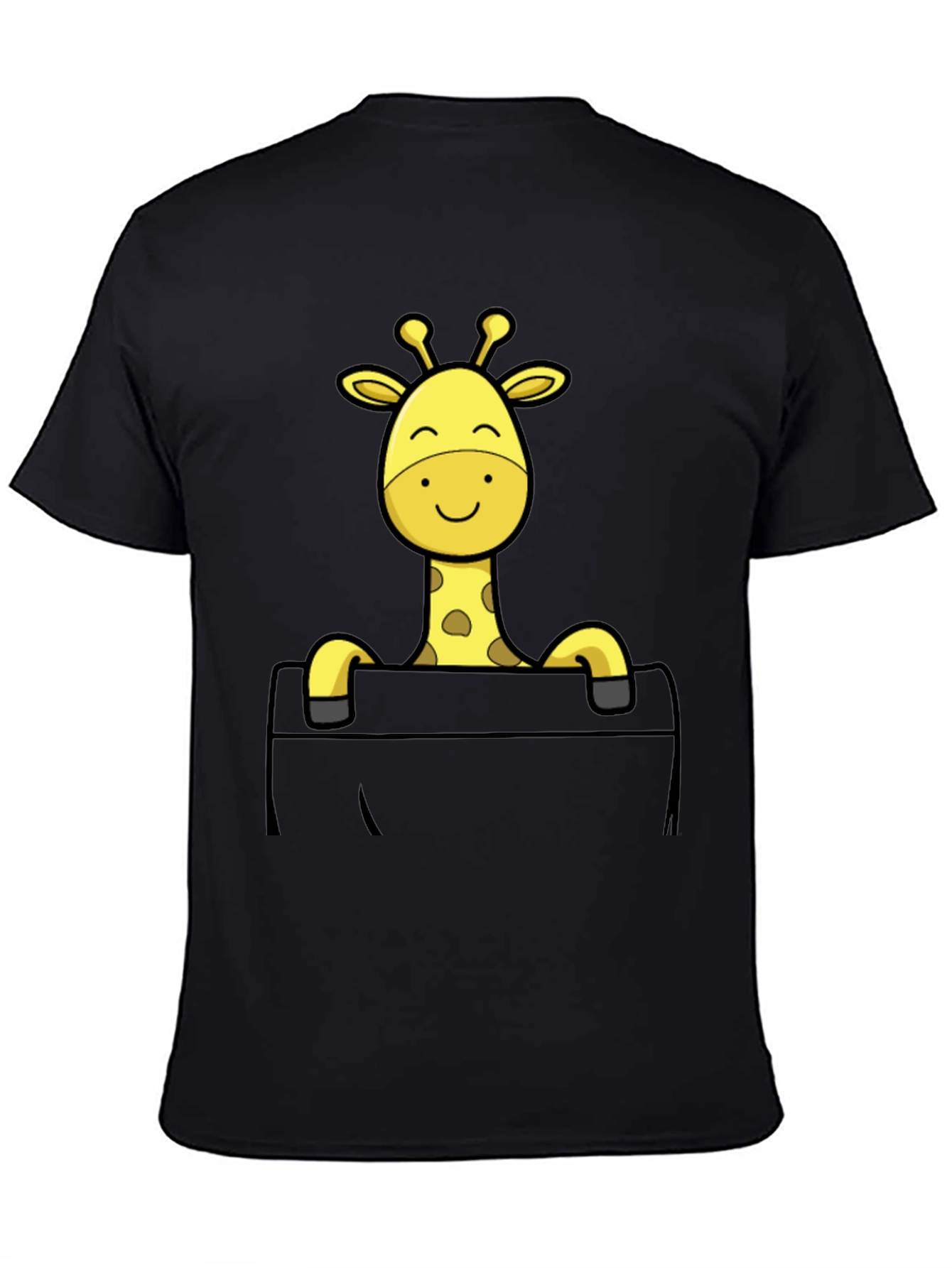 Giraffe Pocket T-Shirt - Novelty Animal Tee