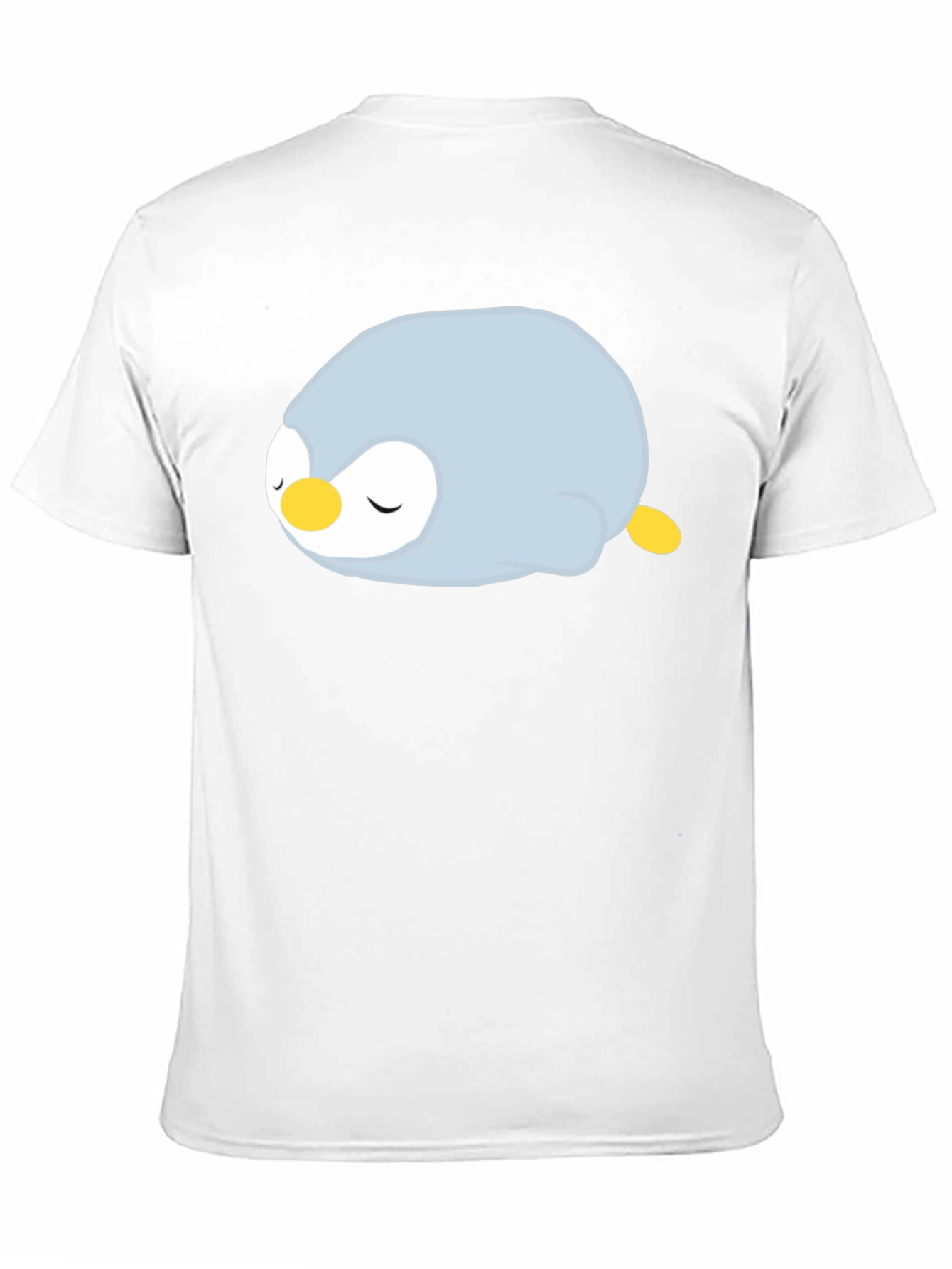 Cute Sleeping Penguin Graphic Black T-Shirt