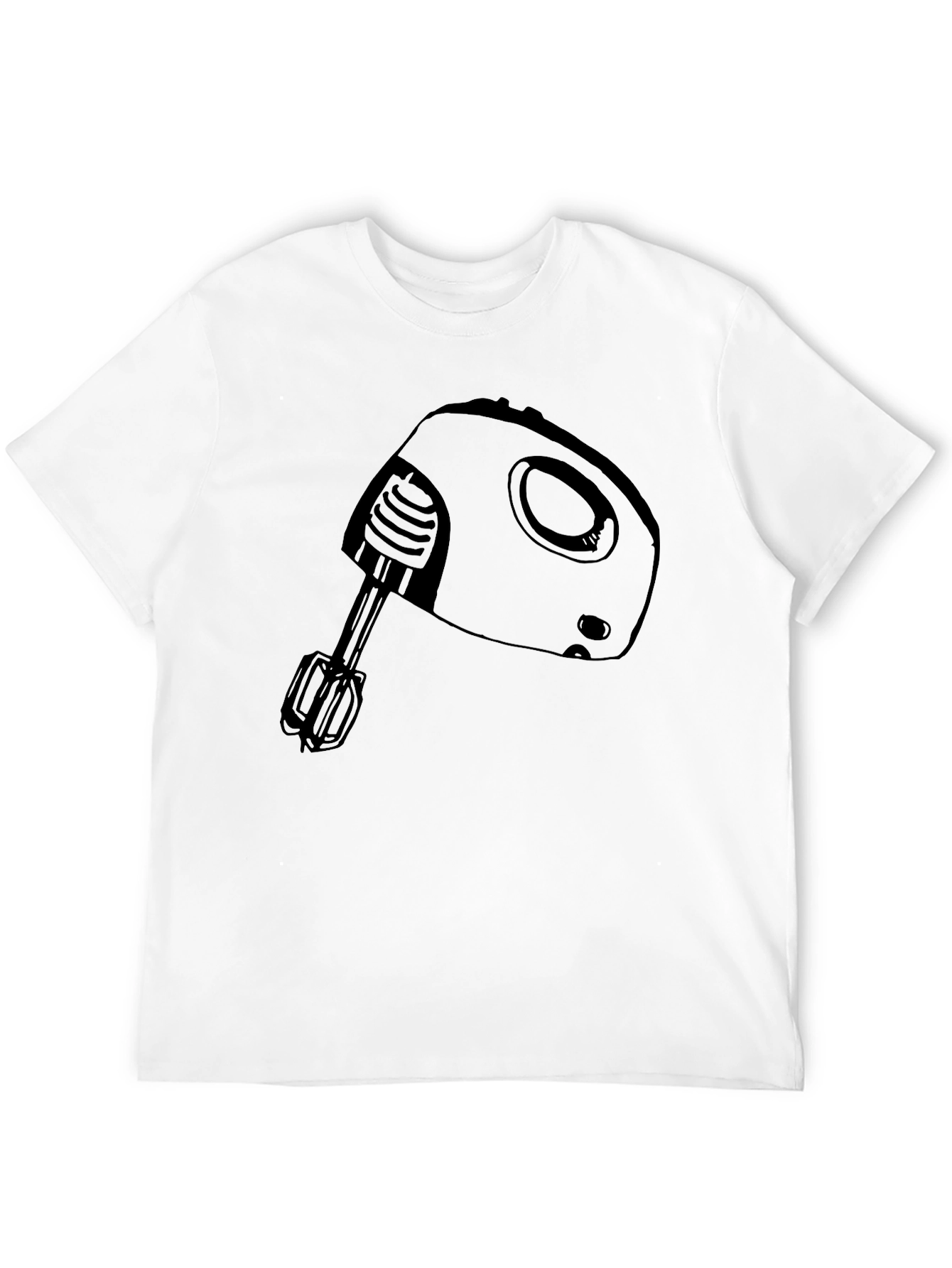 Hand Mixer Graphic Tee - Black Crew Neck