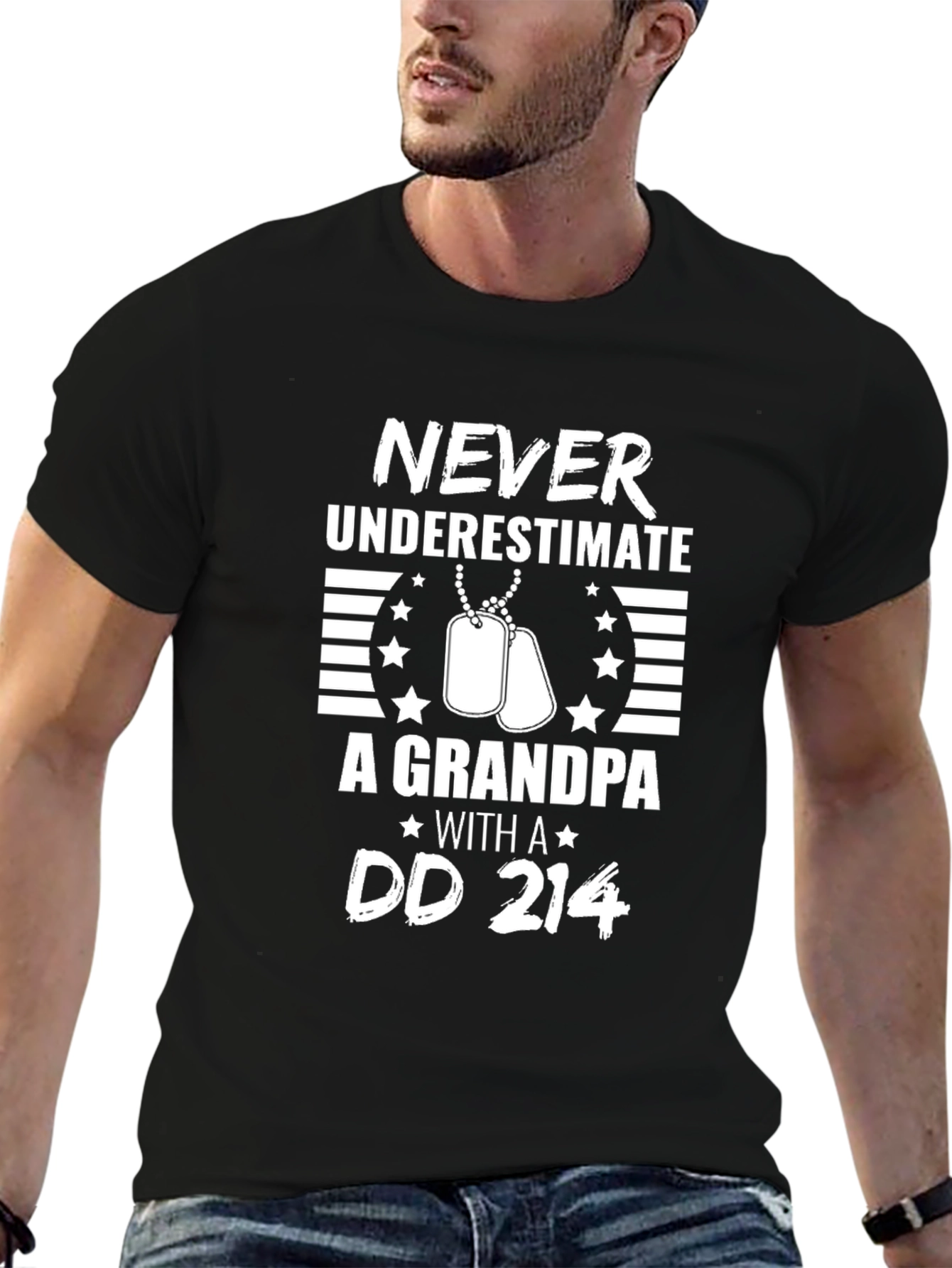 Never Underestimate Grandpa DD 214 T-Shirt