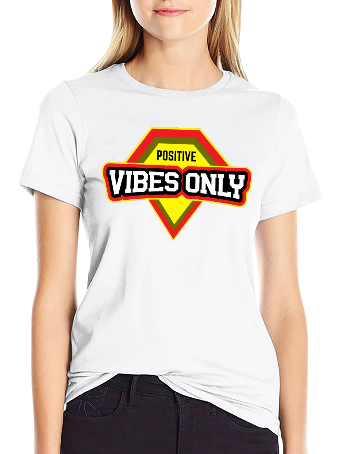 Positive Vibes Only Graphic T-Shirt - Motivational Design