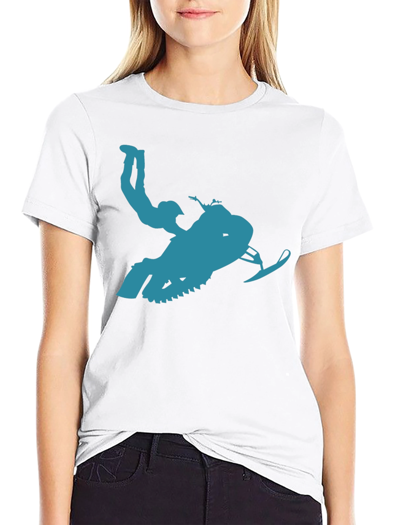 Snowmobile Rider T-Shirt - Action Graphic Tee