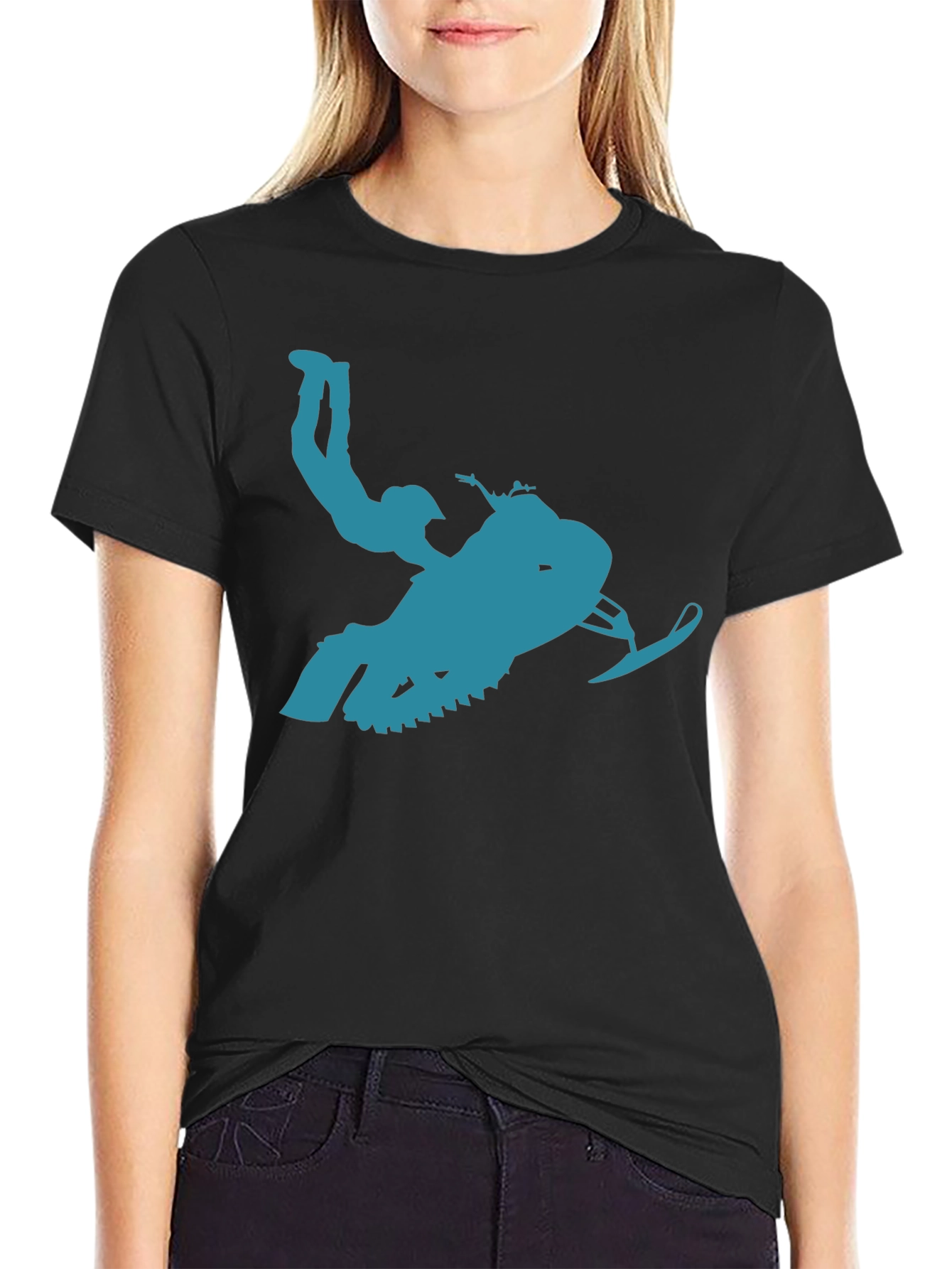 Snowmobile Rider T-Shirt - Action Graphic Tee