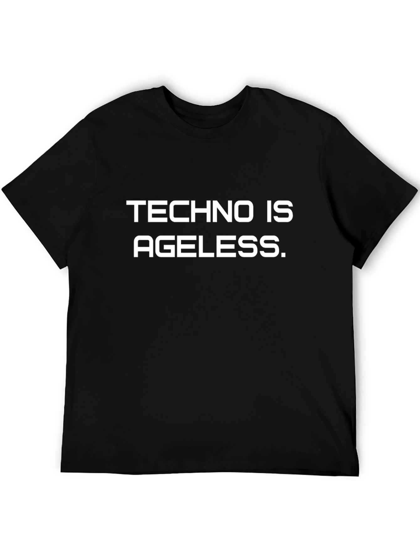 Techno is Ageless Black Graphic Tee