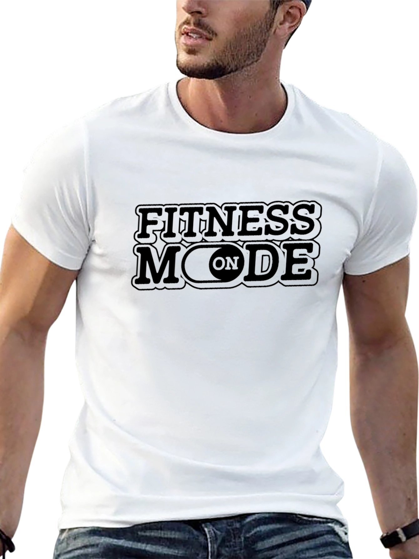 Fitness Mode On Black Graphic Tee