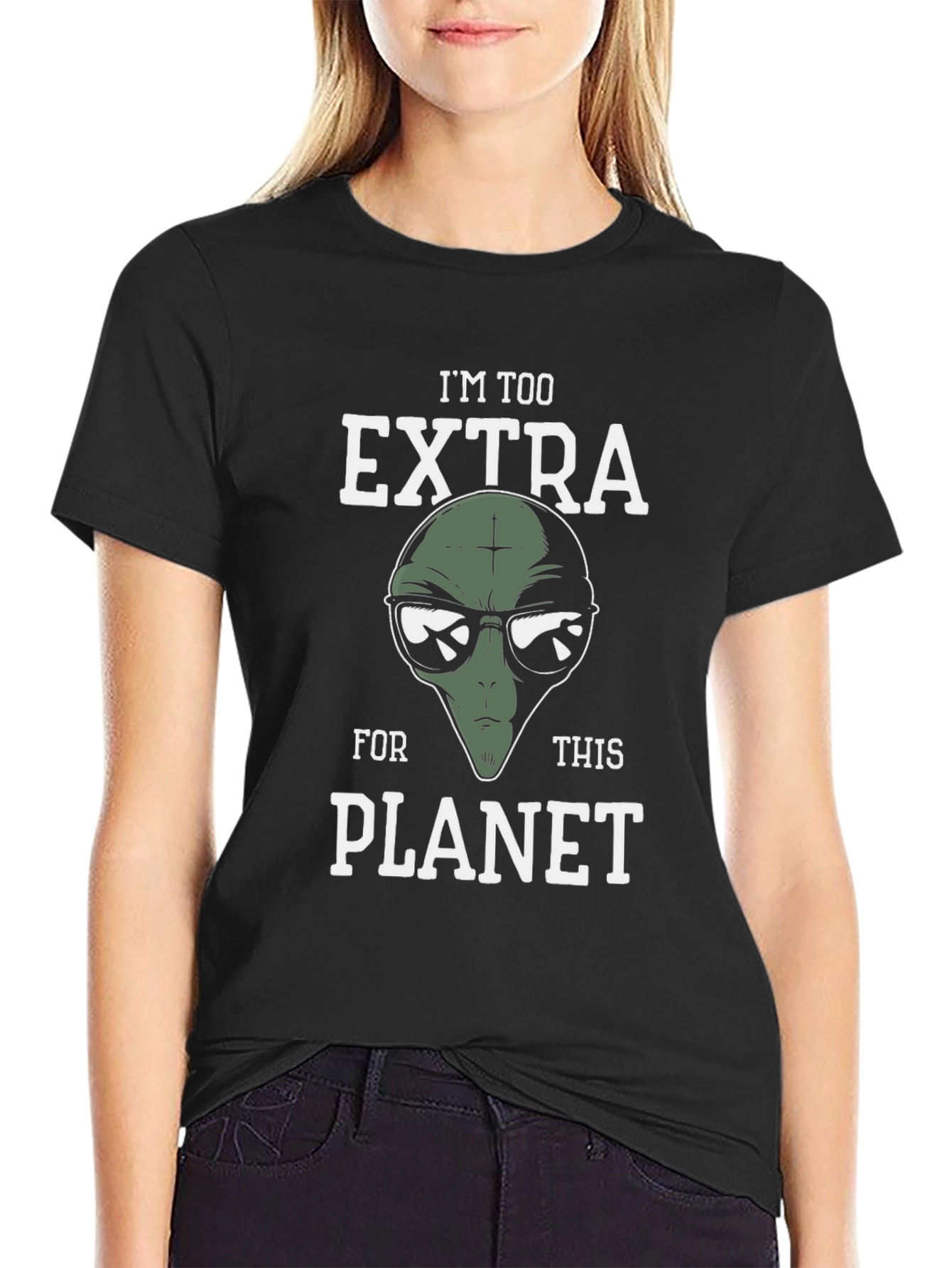 Im Too Extra Alien Graphic T-Shirt