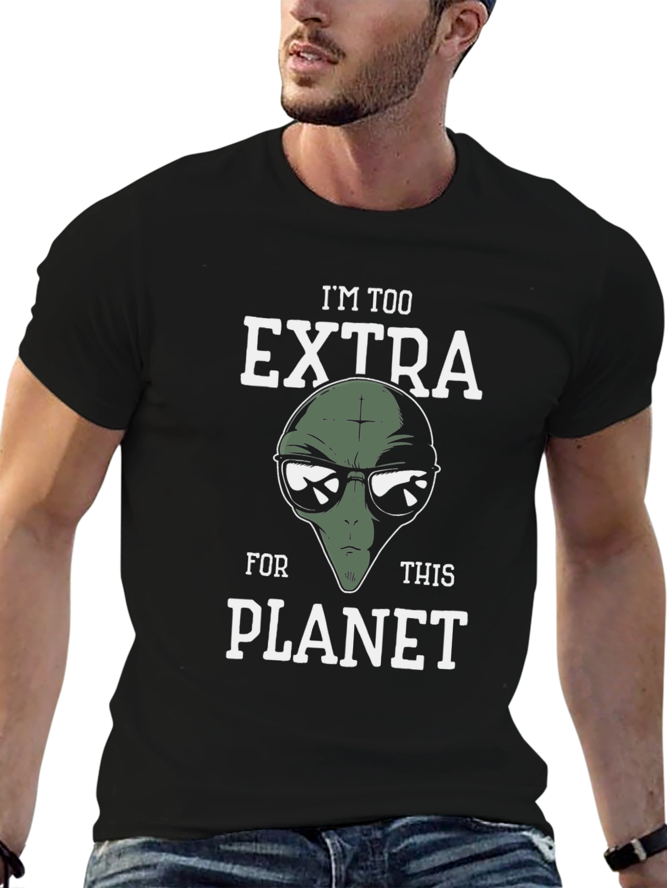 Im Too Extra Alien Graphic T-Shirt