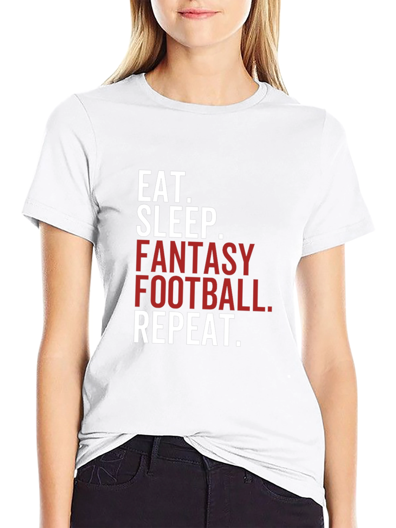 Eat Sleep Fantasy Football Repeat T-Shirt