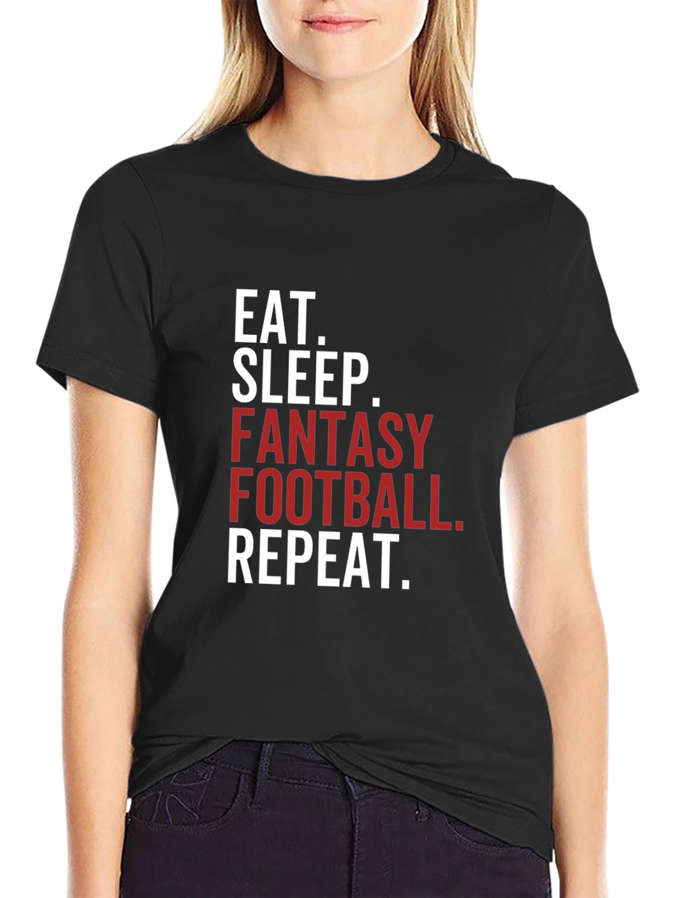 Eat Sleep Fantasy Football Repeat T-Shirt