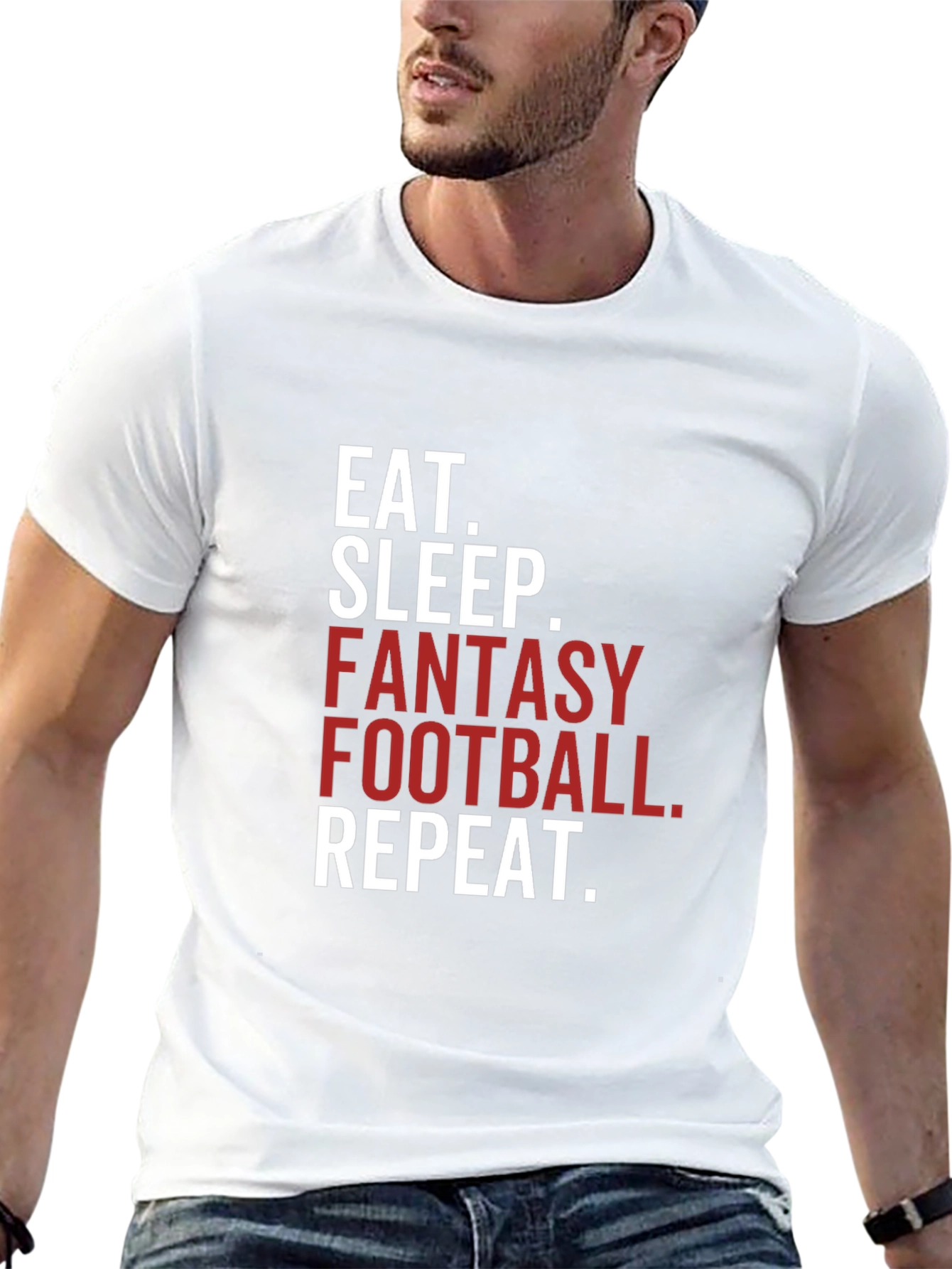 Eat Sleep Fantasy Football Repeat T-Shirt