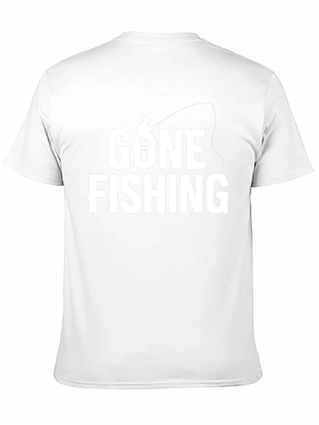 Gone Fishing Black Graphic Tee