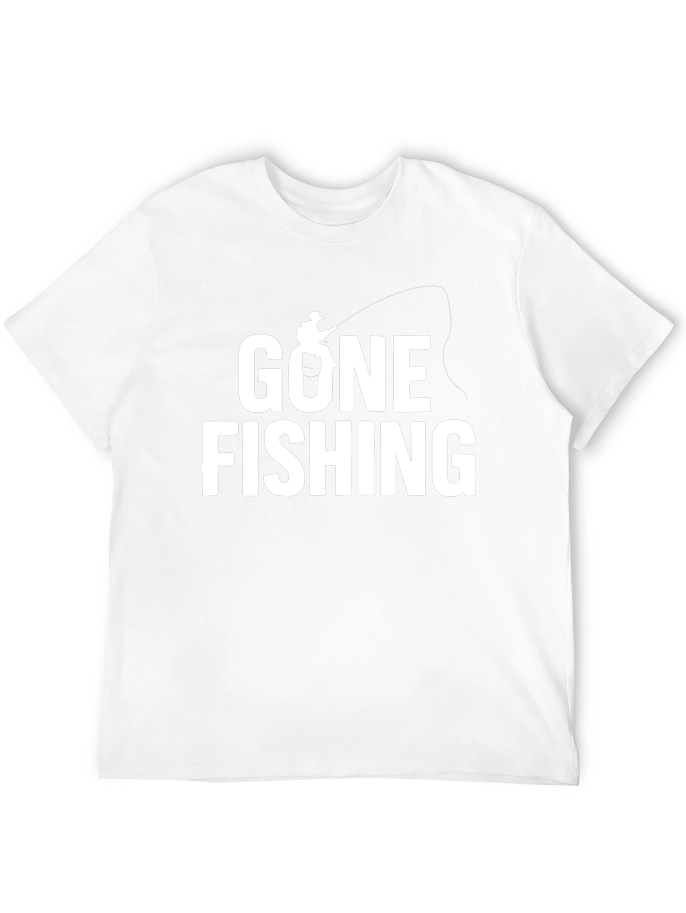 Gone Fishing Black Graphic Tee