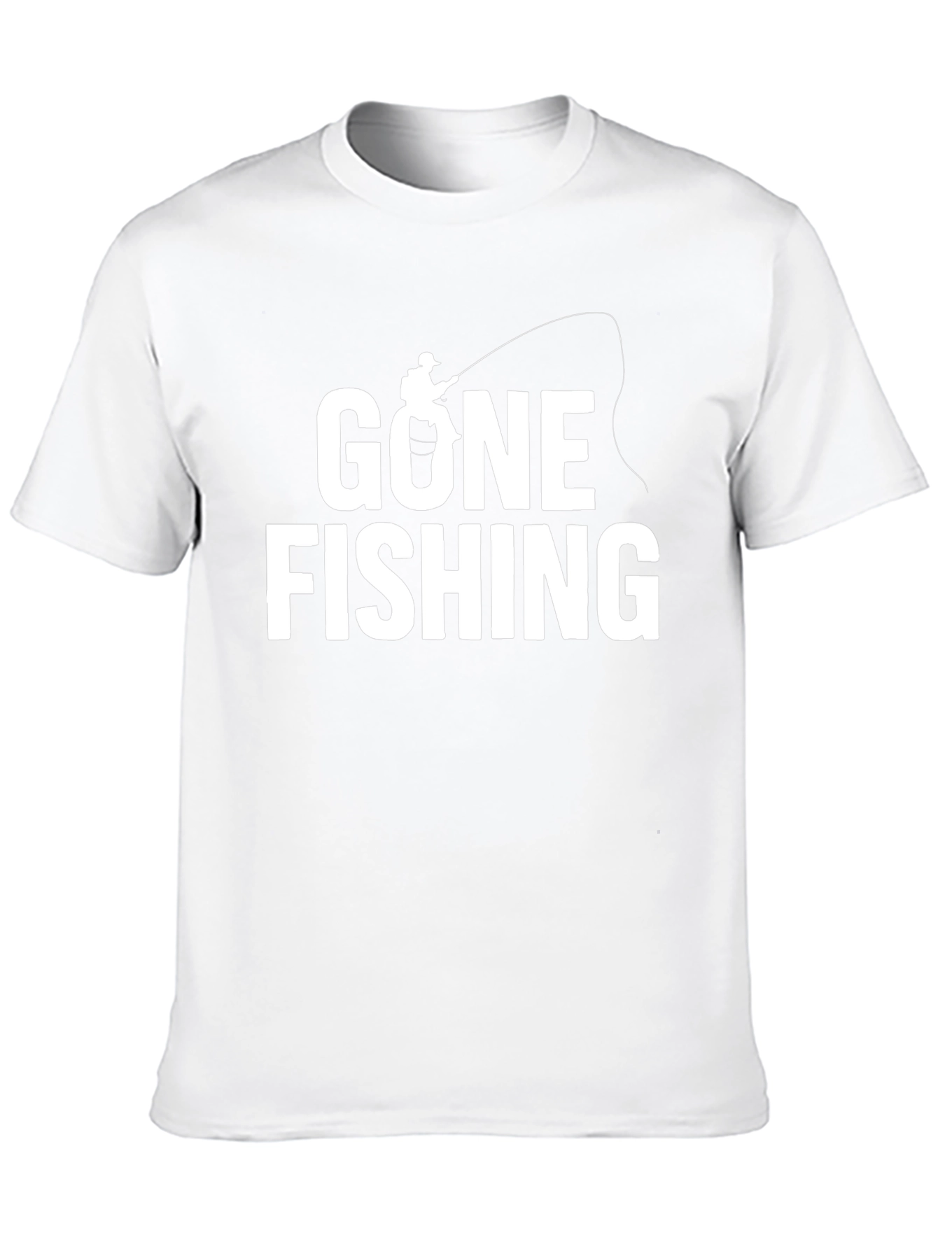 Gone Fishing Black Graphic Tee