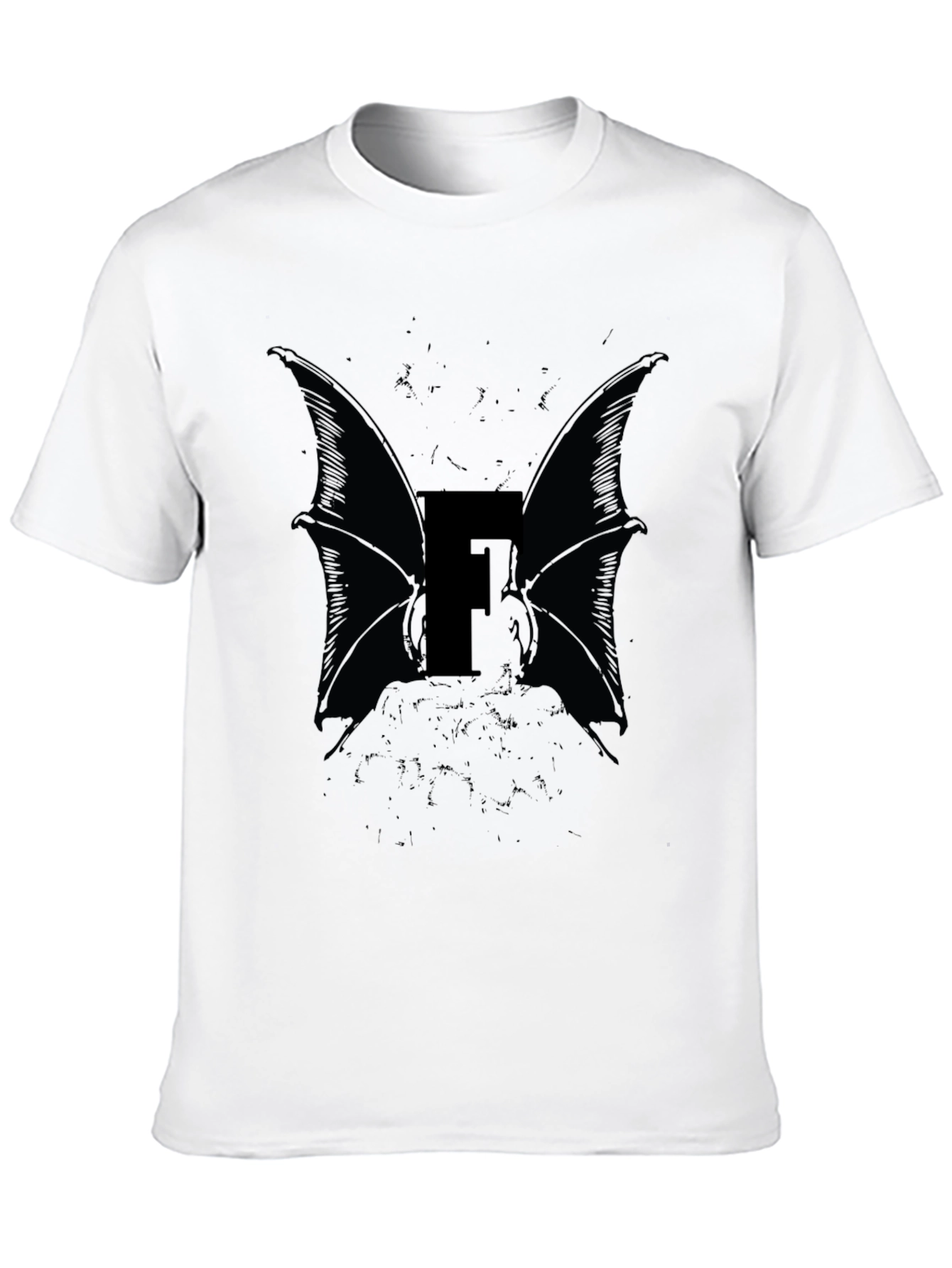 Bat Wing Letter F Graphic Tee