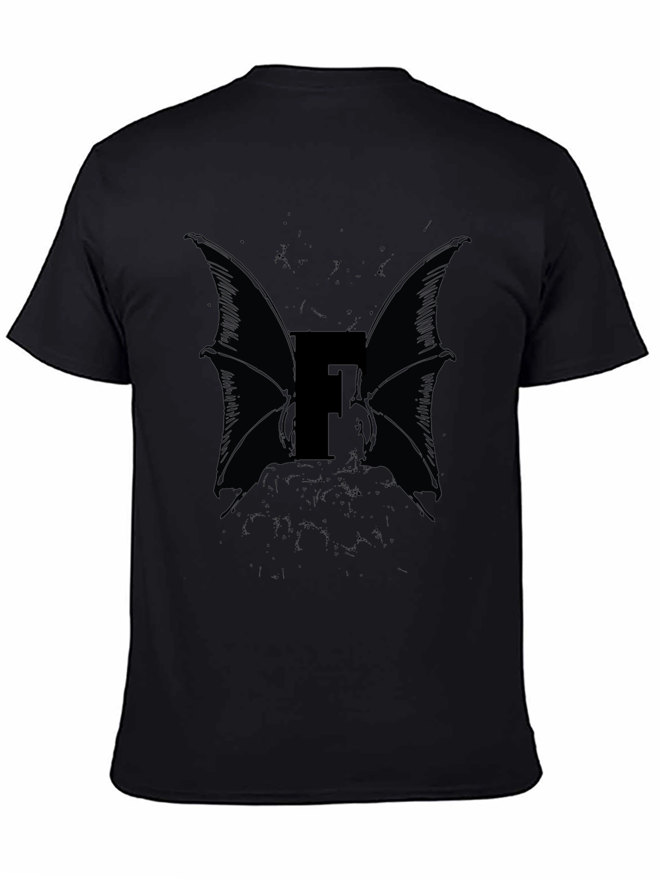 Bat Wing Letter F Graphic Tee