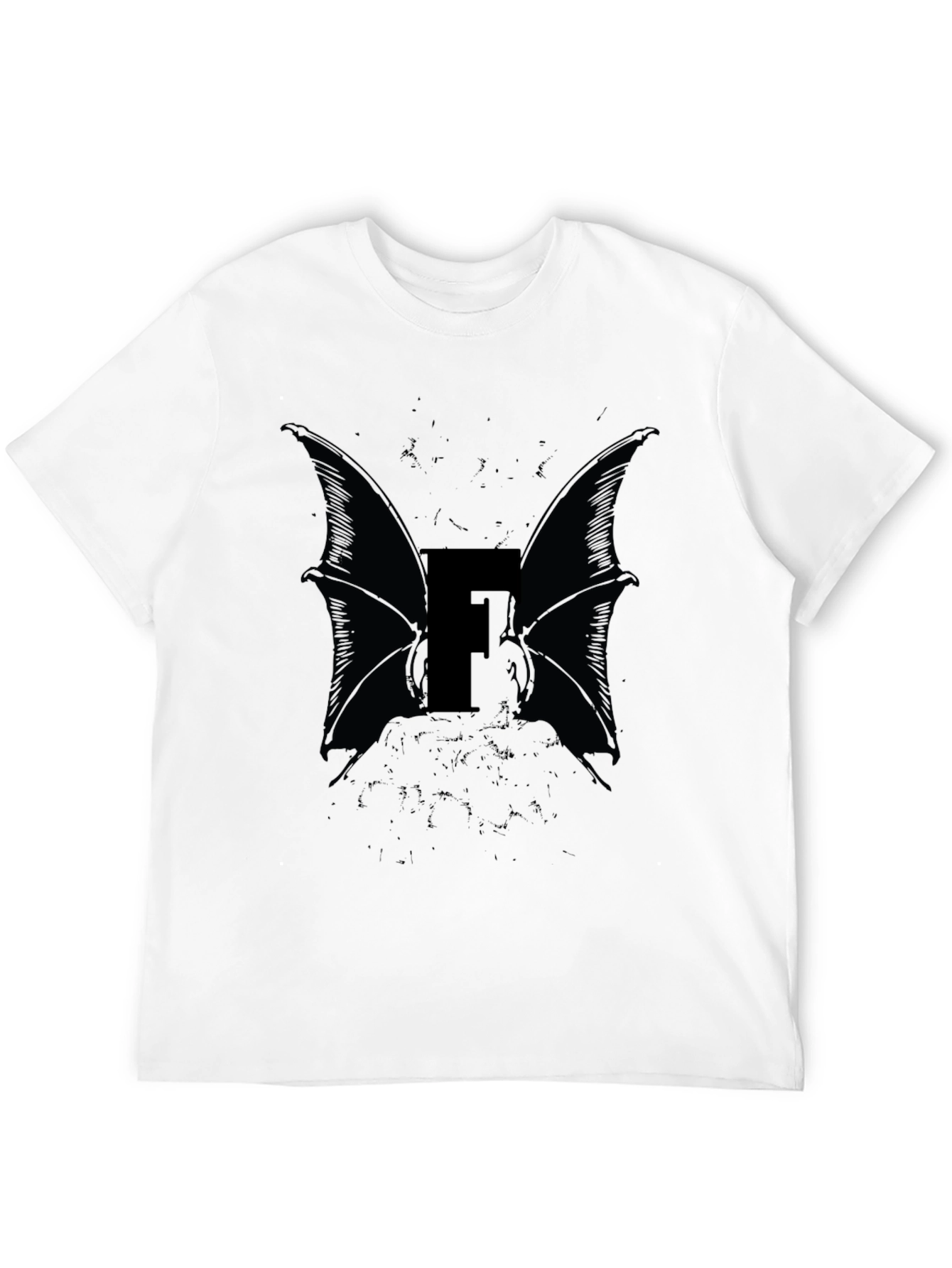 Bat Wing Letter F Graphic Tee