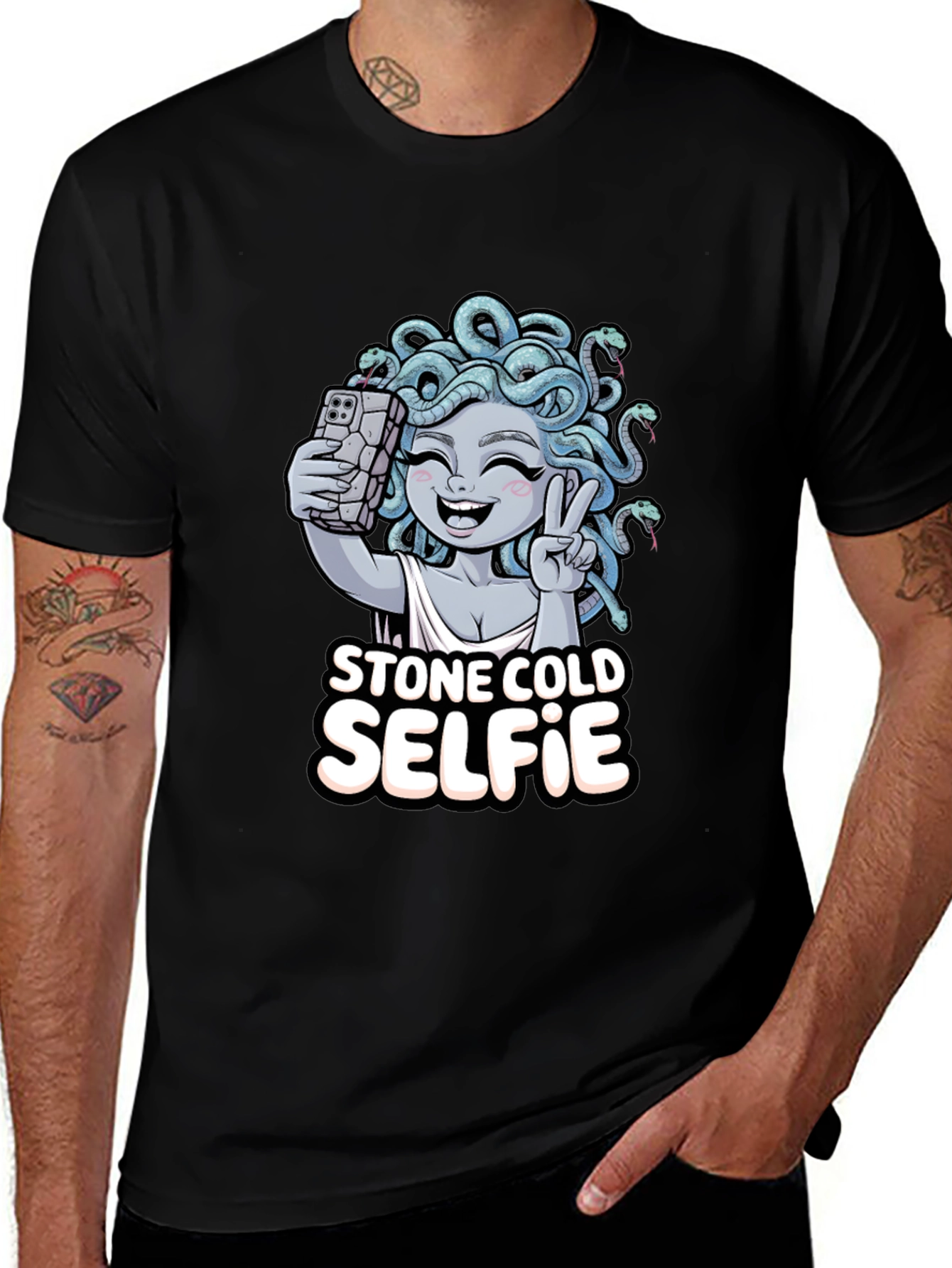Stone Cold Selfie Medusa Graphic Tee