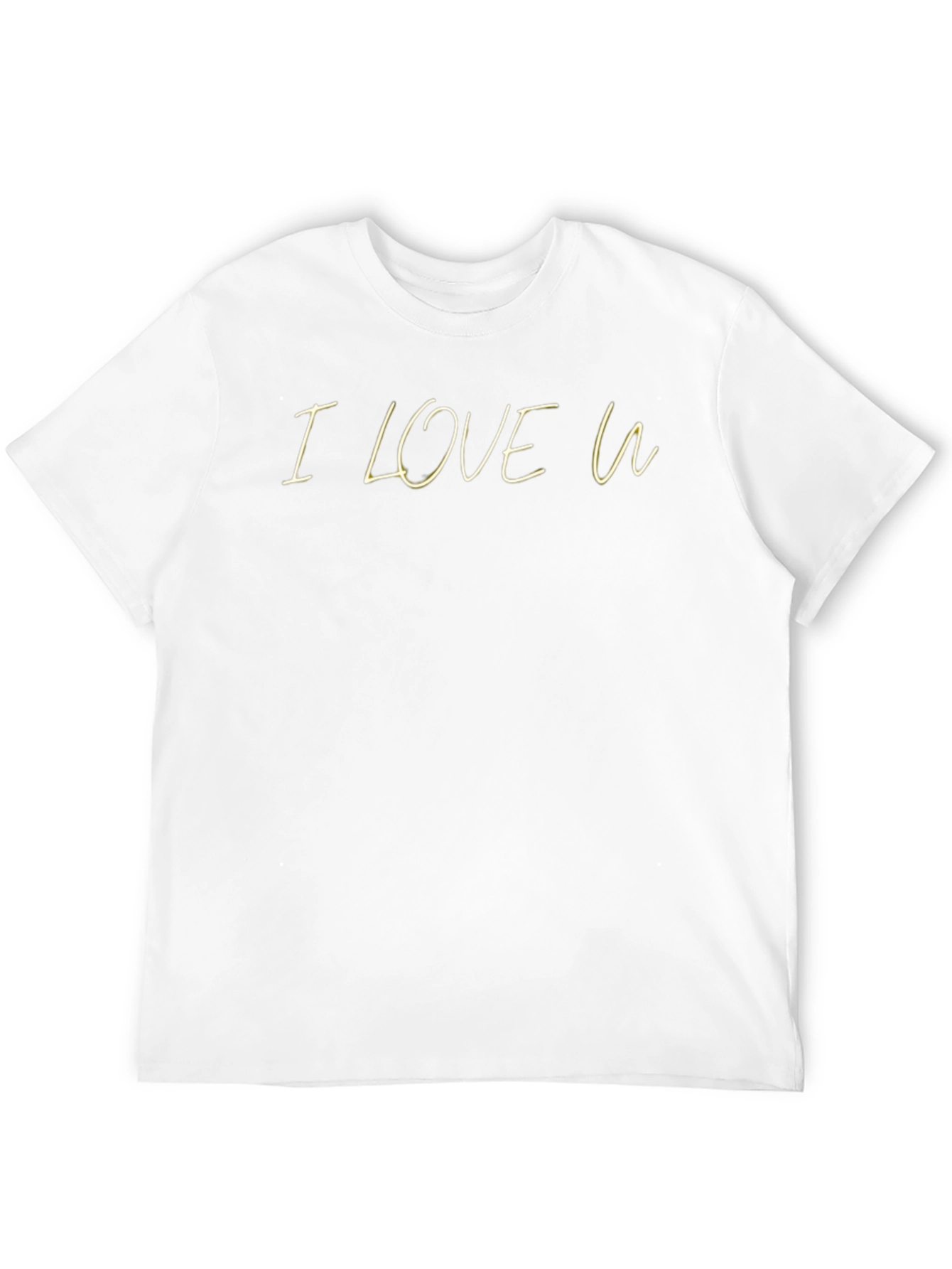 I Love U Black T-Shirt - Stylish Casual Wear